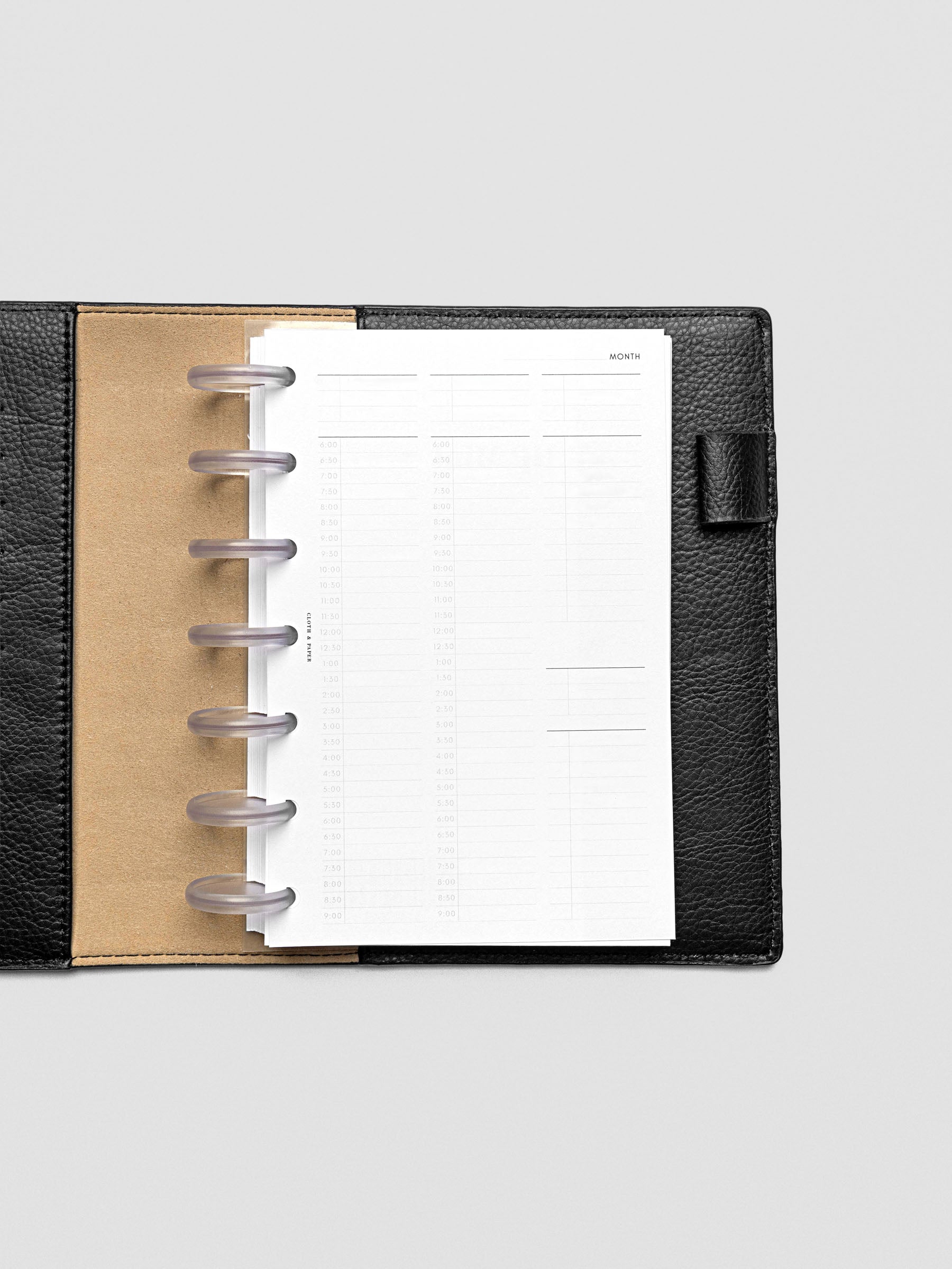 30 Minute Time Block Planner Inserts in size HP Mini.