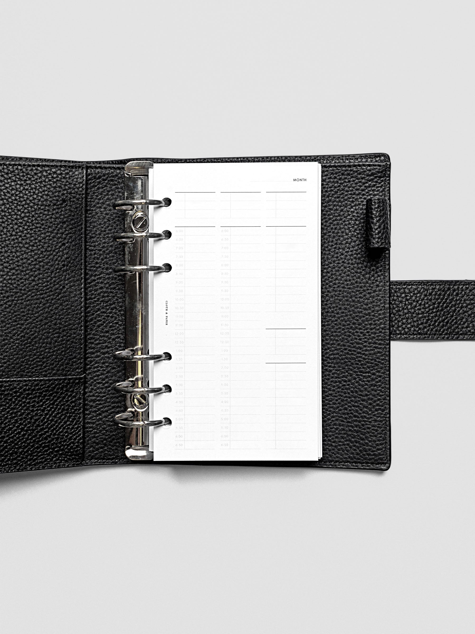 30 Minute Time Block Planner Inserts in size Personal.