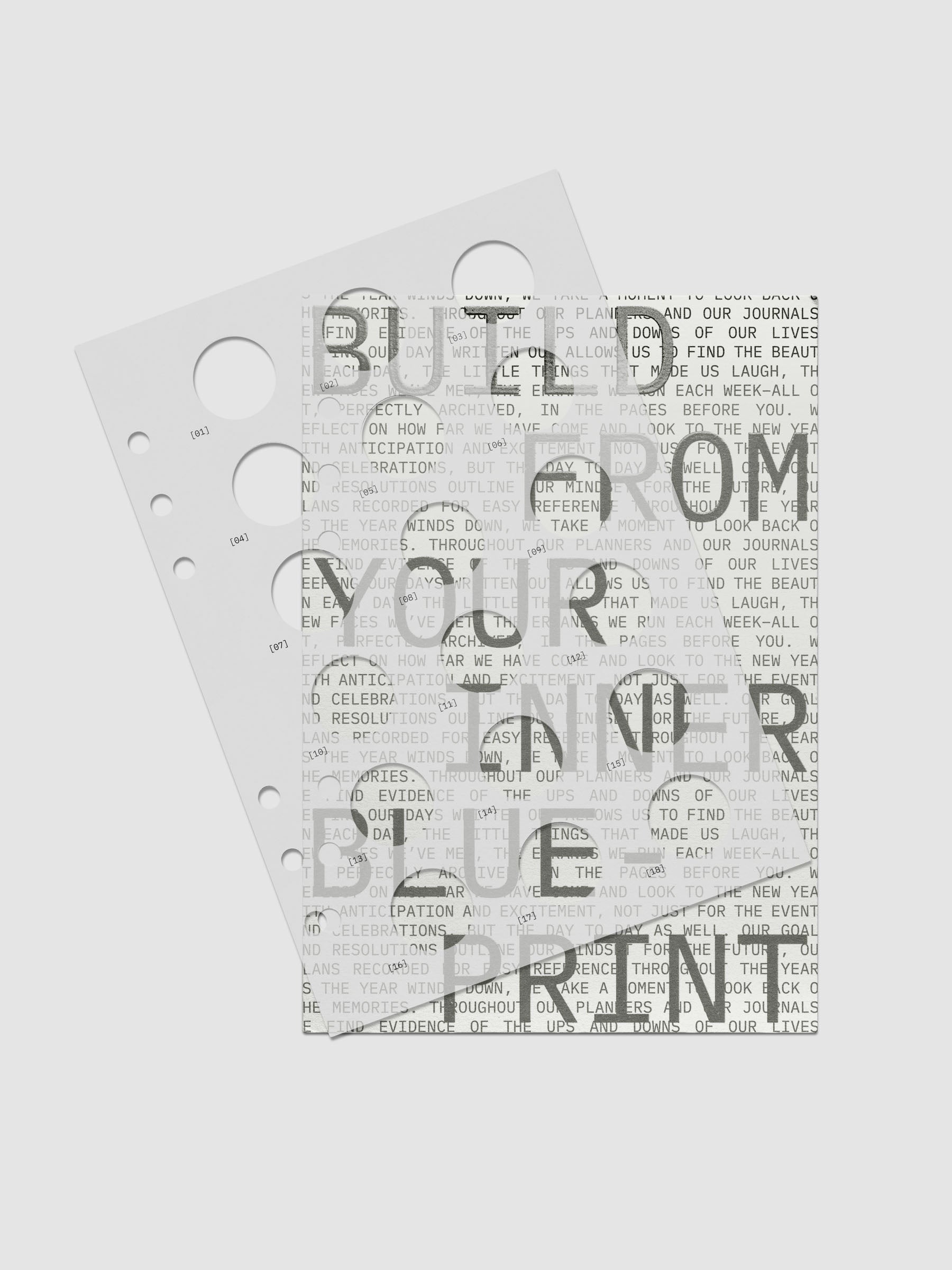 Inner Blueprint Dashboard Duo shown in size A5 with layers offset.