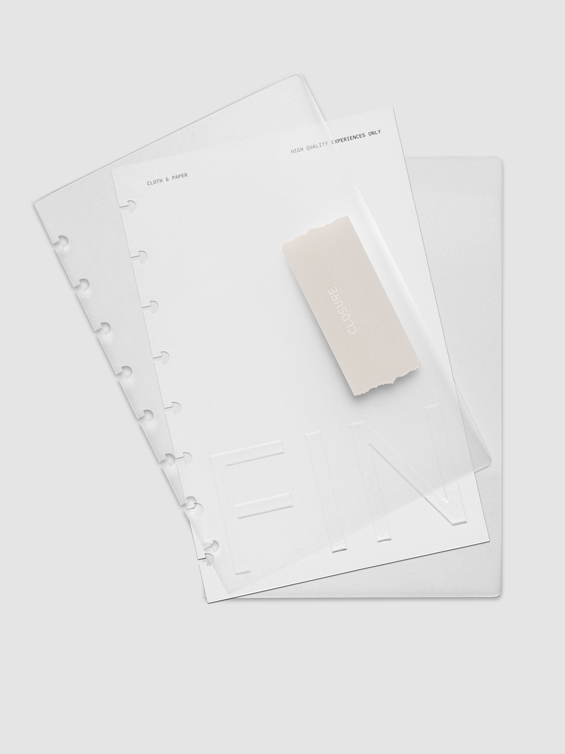 Closure Planner Dashboard + Cover Set in size Half Letter shown offset.