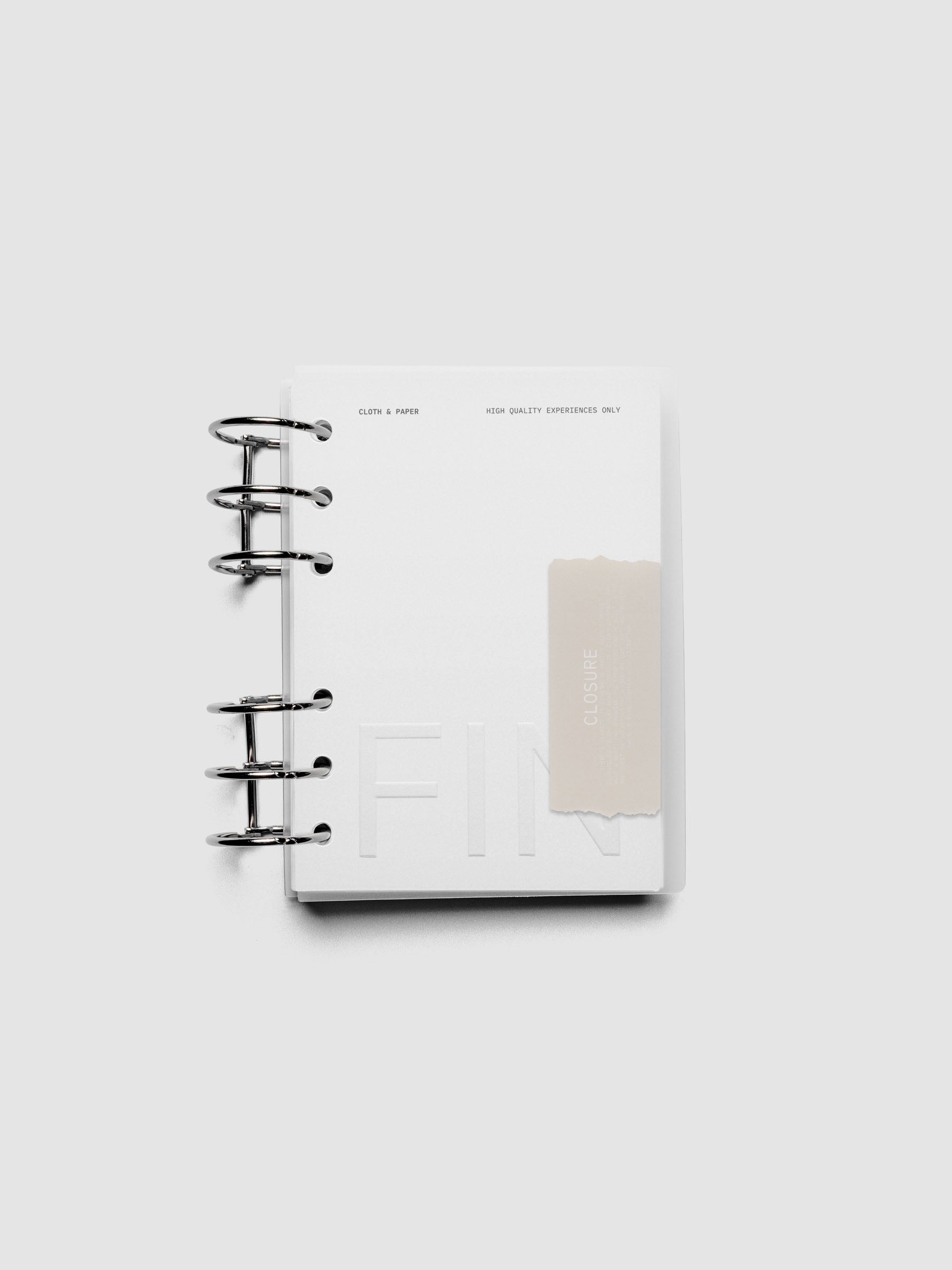 Closure Planner Dashboard + Cover Set in size A6 shown ring bound.