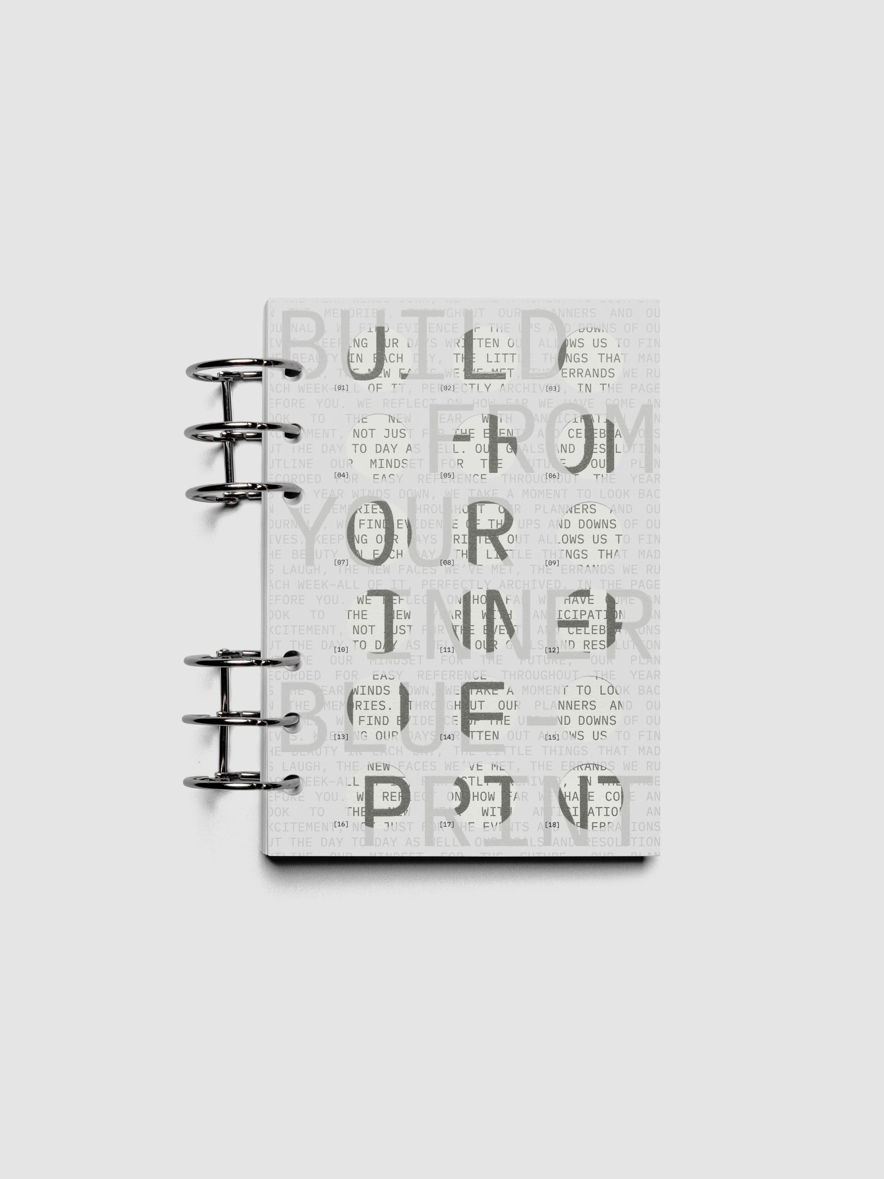 Inner Blueprint Dashboard Duo shown ring bound in size Personal Wide.