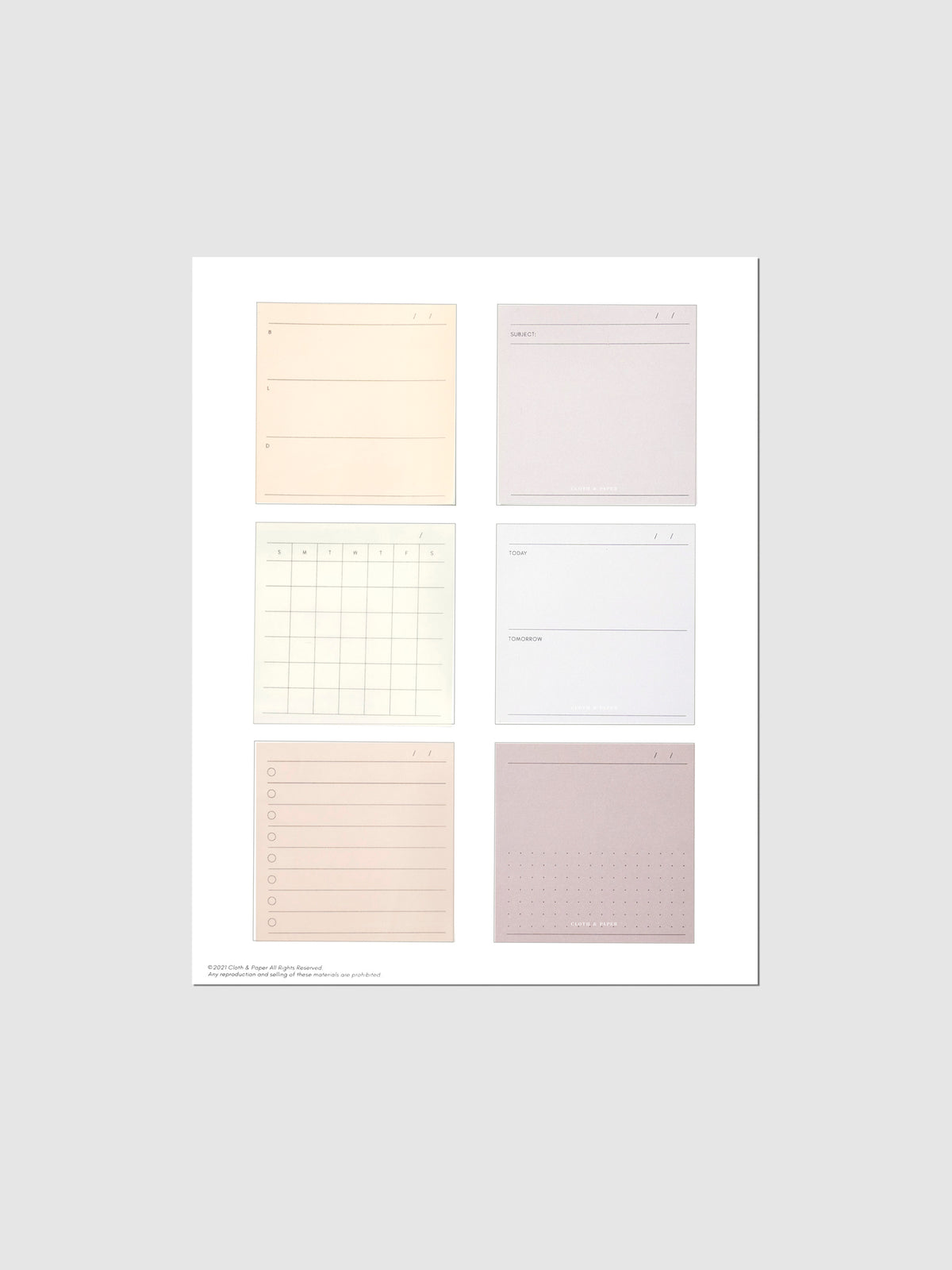 Printable Ruled Stickly Note Printables