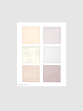 3x3 Sticky Note Printable-Essentials displayed on a neutral background.