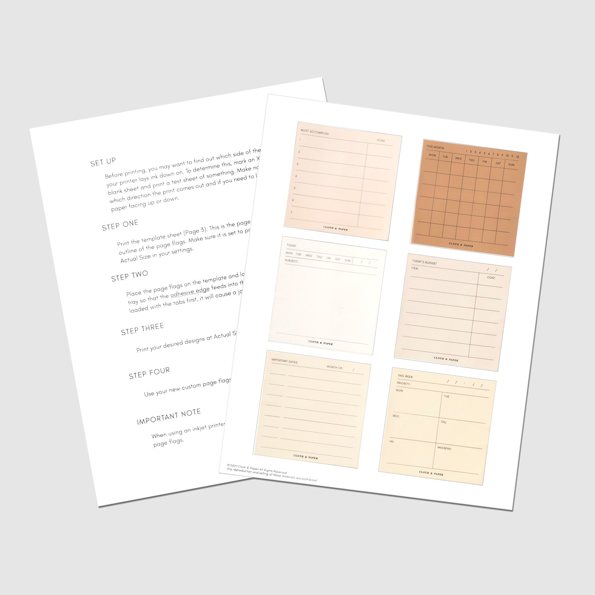 3x3 Sticky Note Printable | Admin | Cloth & Paper – CLOTH & PAPER