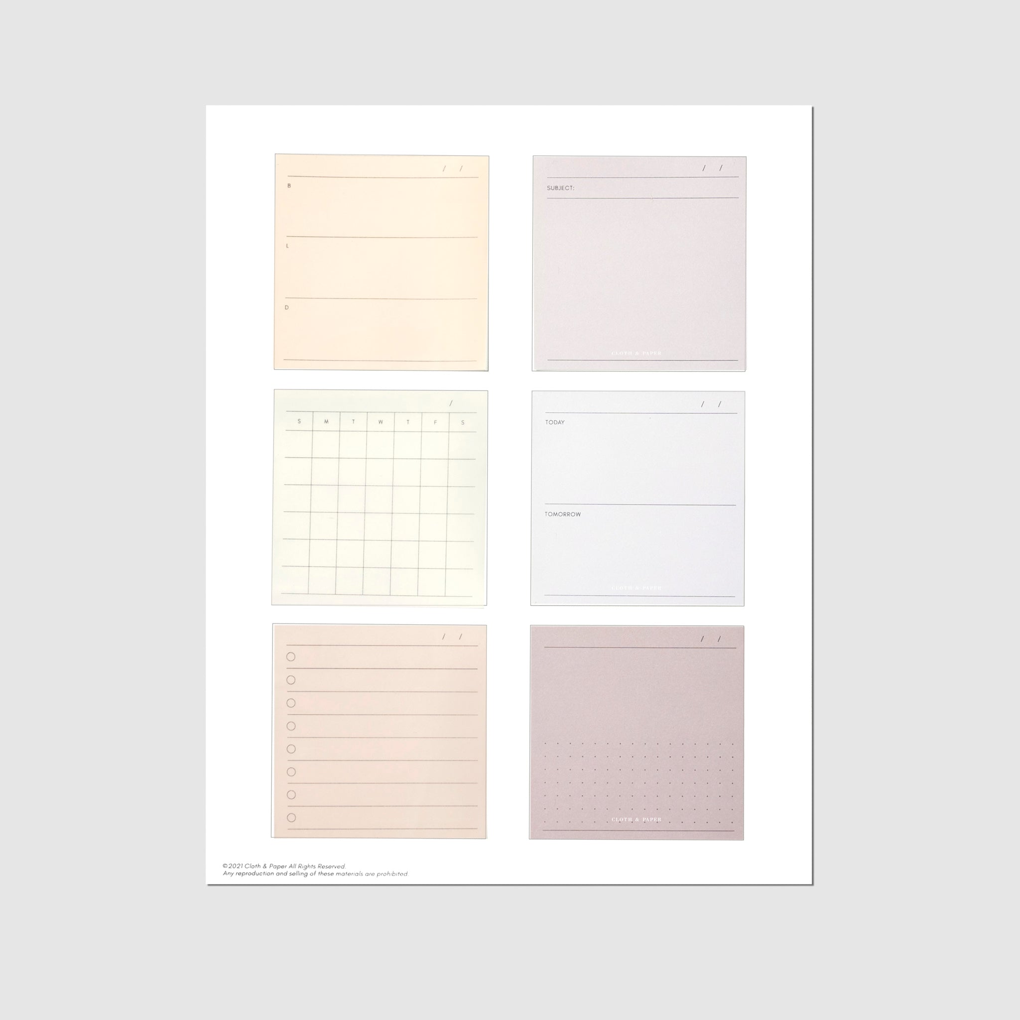 3x3 Sticky Note Printable | Essentials | Cloth & Paper – CLOTH & PAPER 3x3 Sticky Note Printable | Essentials | Cloth & Paper – CLOTH & PAPER
