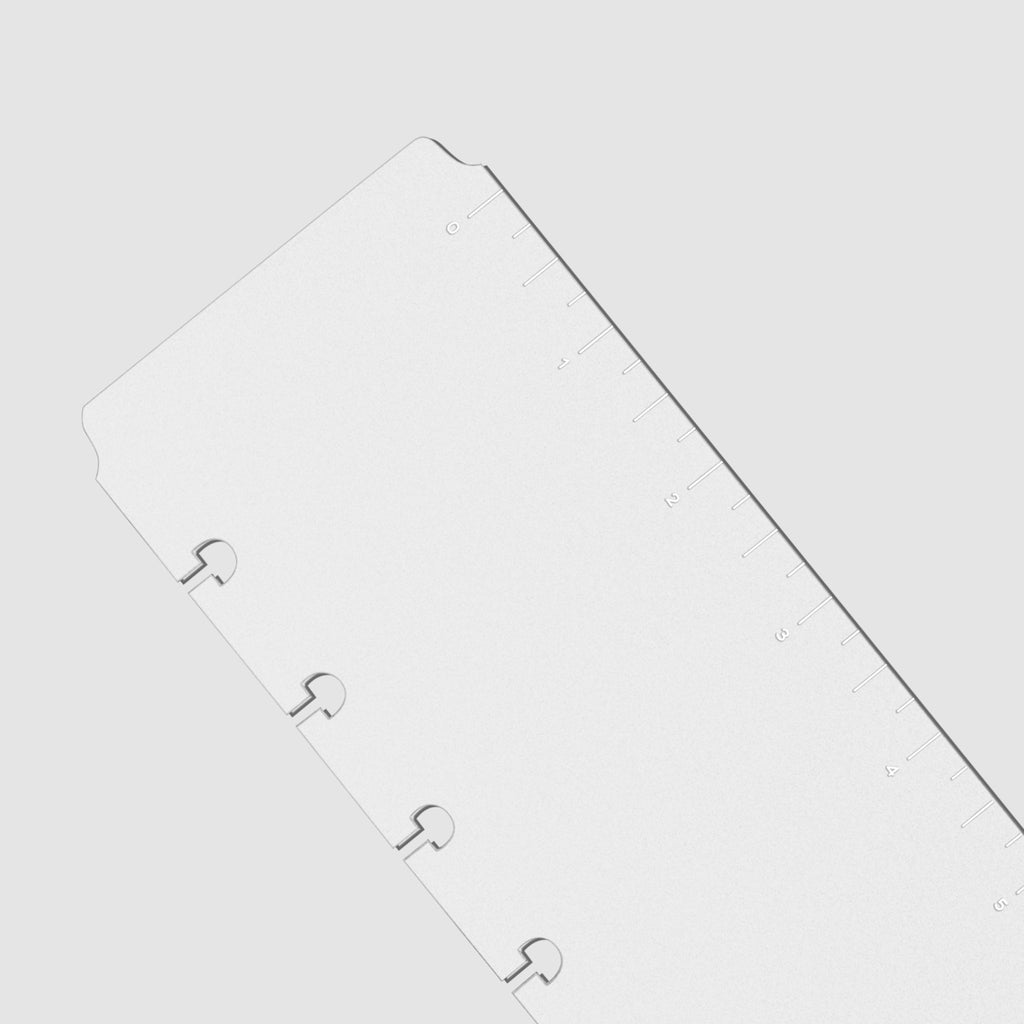 Closeup of page marker on a gray background.