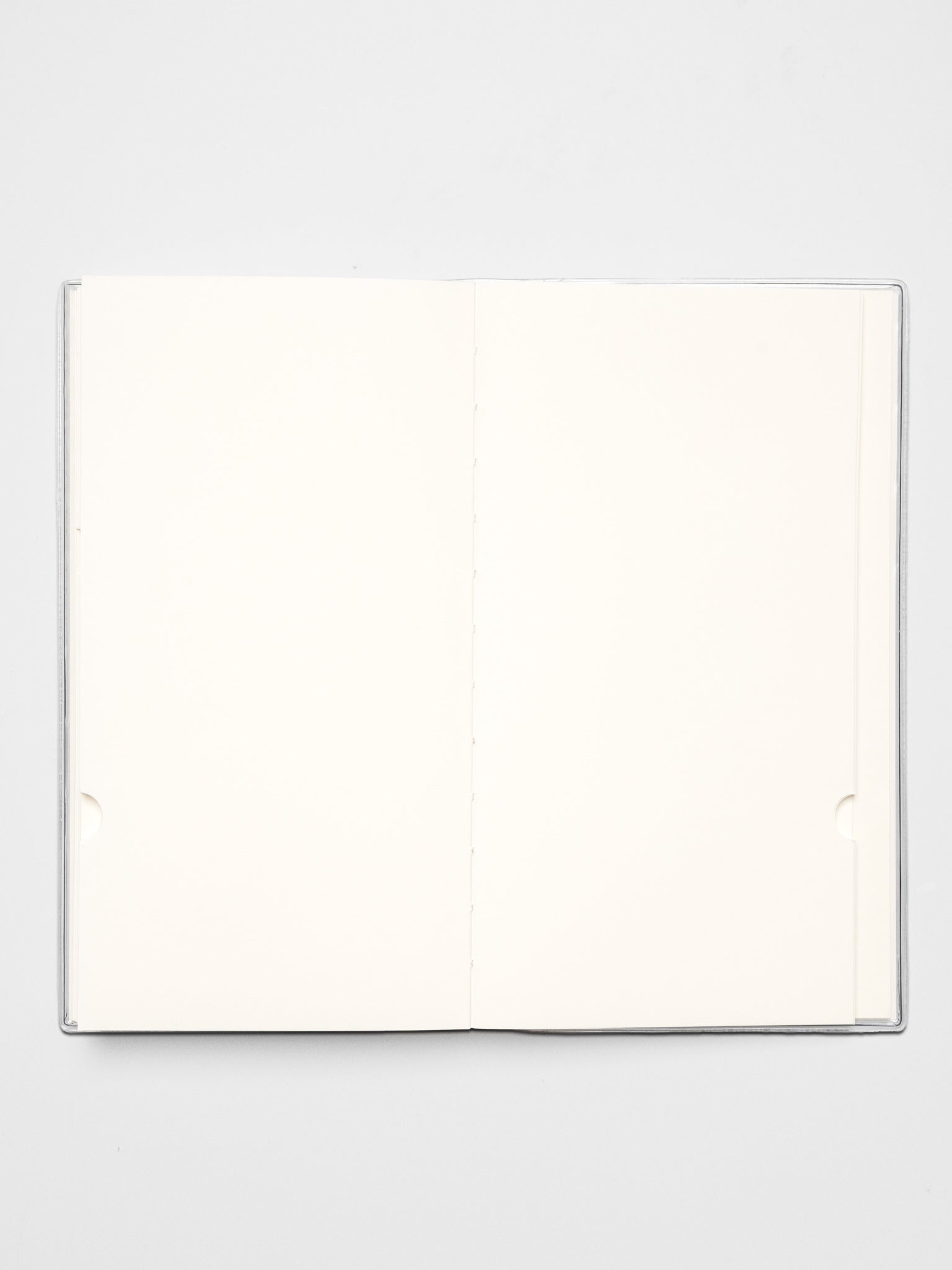 Personal Record Notebook Set, A5 Slim, open notebook showing blank pages