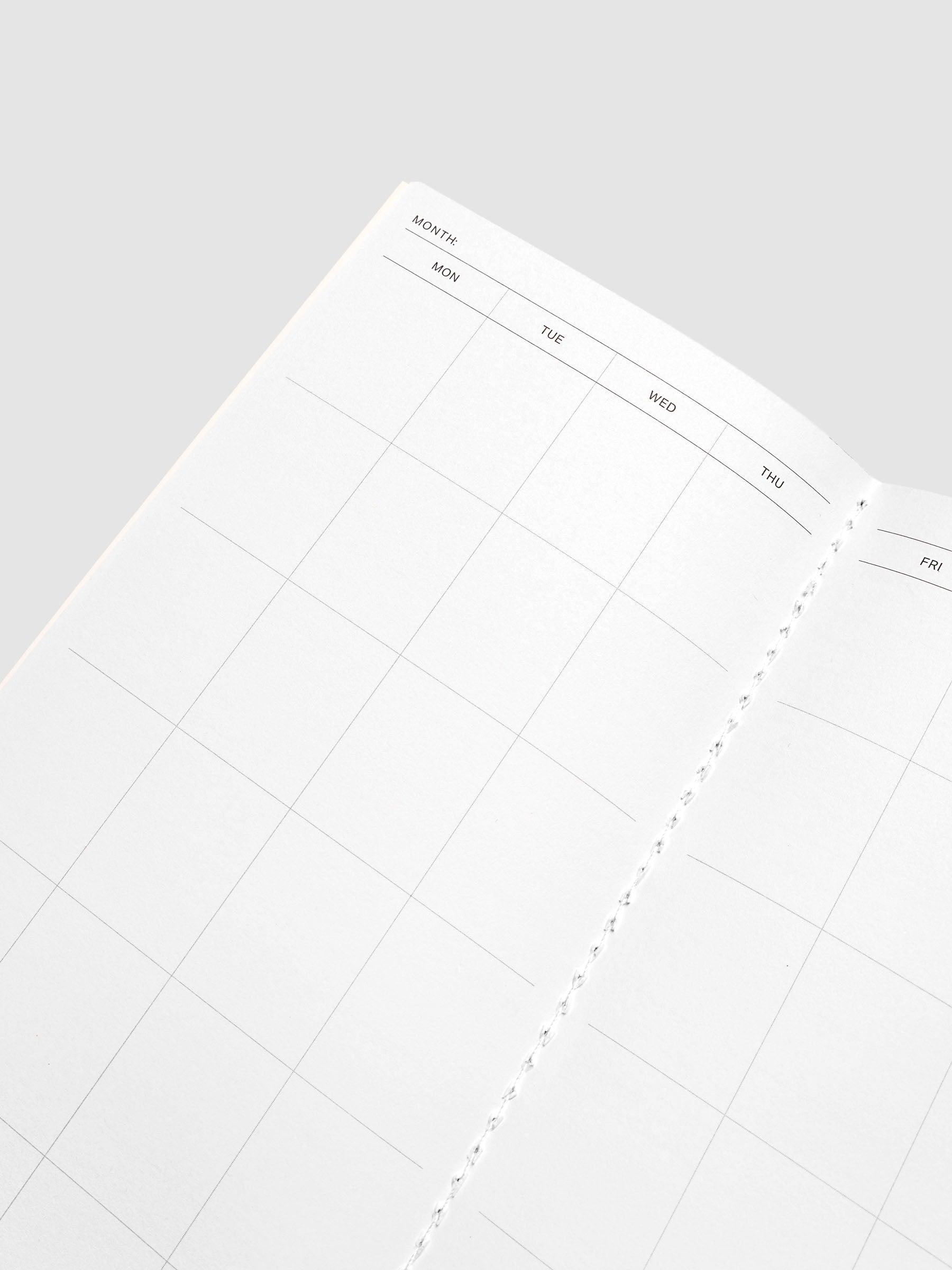Close up view of the Monthly Overview interior.