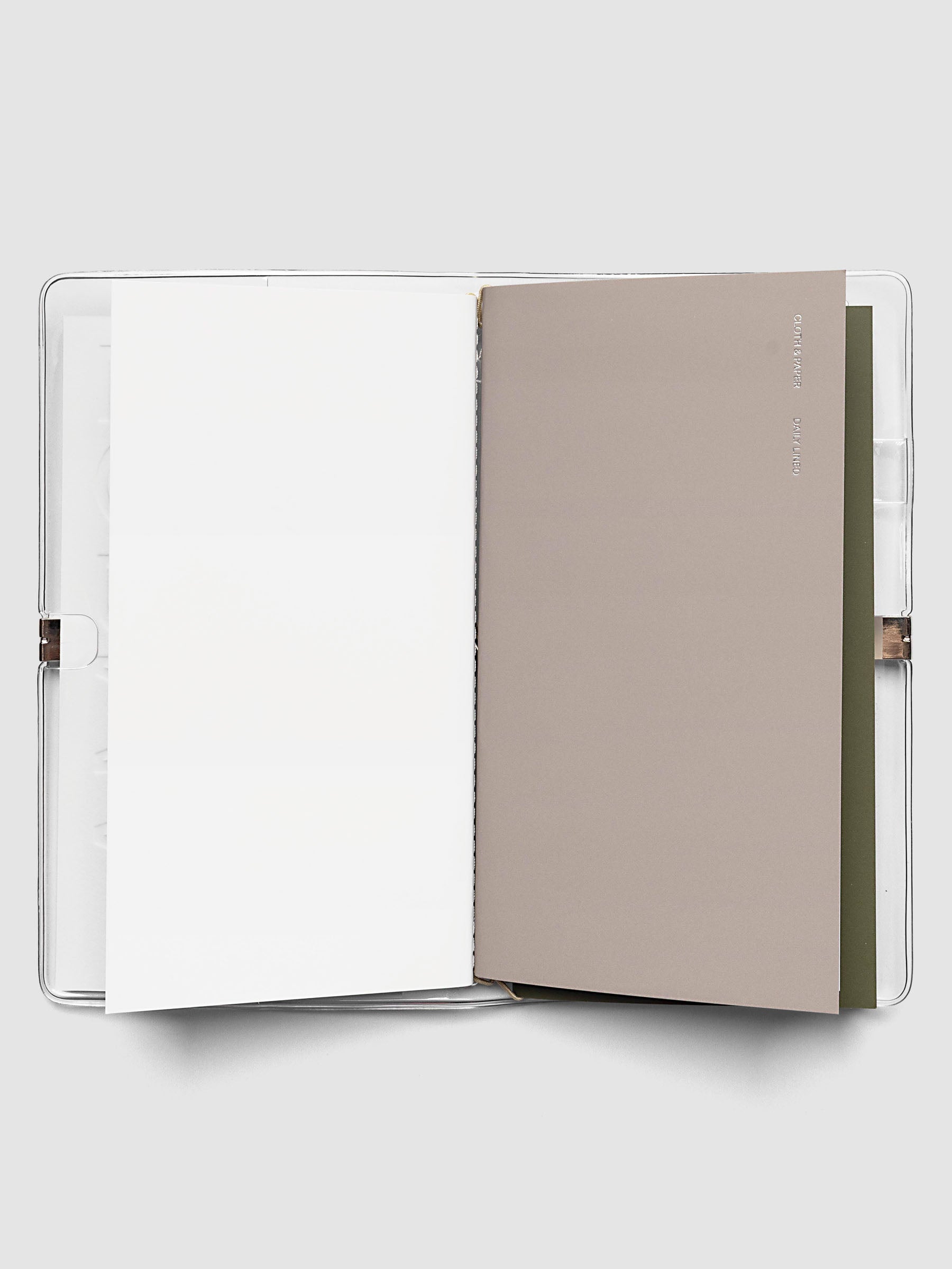 FORMA Travel Notebook Set shown open in size A5 Slim.