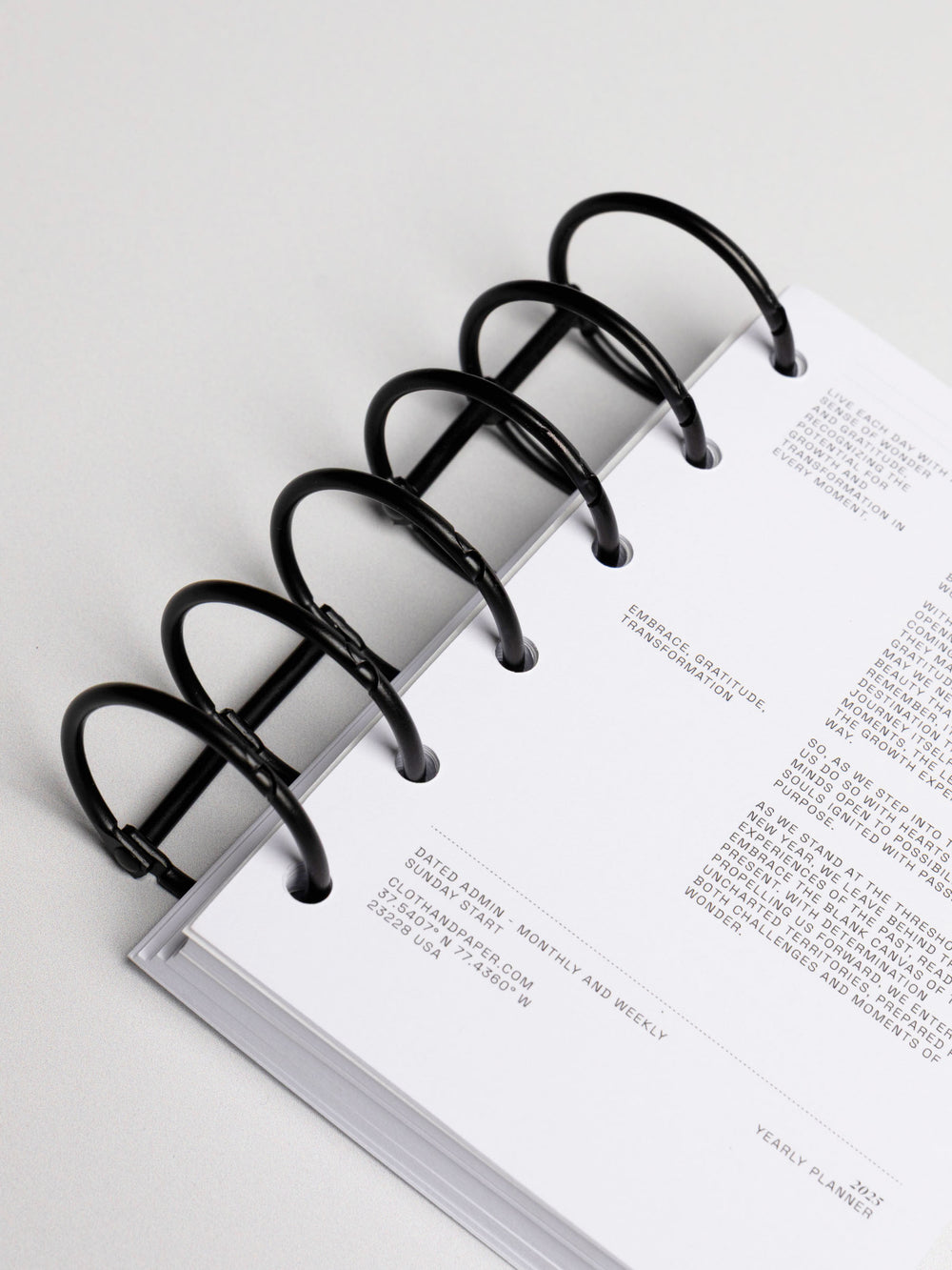 Planner Rings | 1.25 Inch | 6-Ring Planner Binding | Cloth & Paper