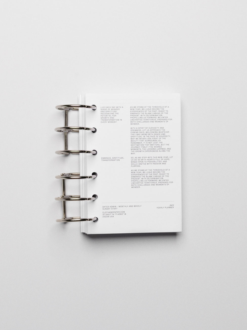 Planner Large Rings Planner Rings | 1.25 Inch | 6-Ring Planner Binding | Cloth & Paper