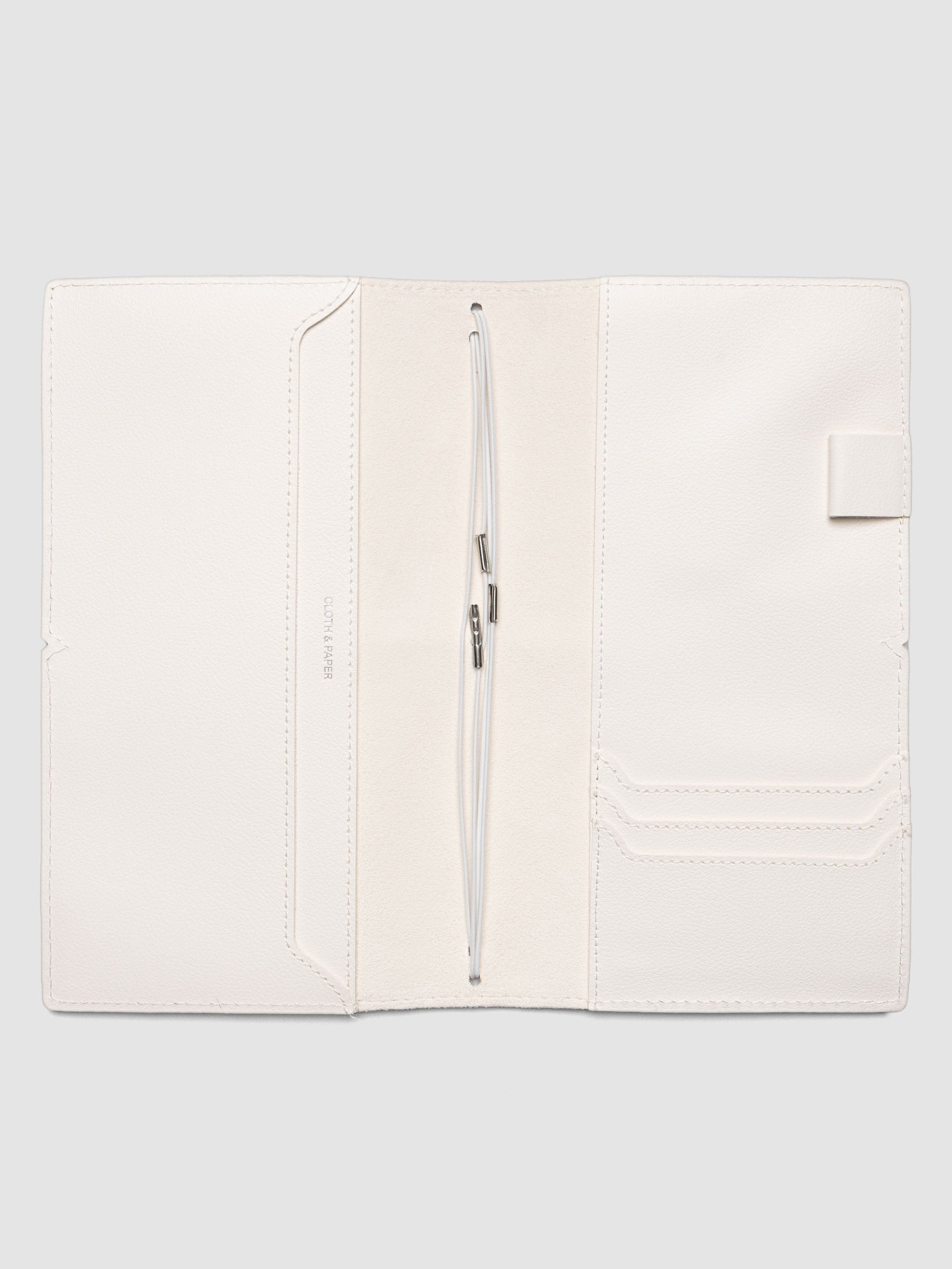 Dalmatian A5 Slim Travel Notebook Cover showing the interior | Cloth & Paper