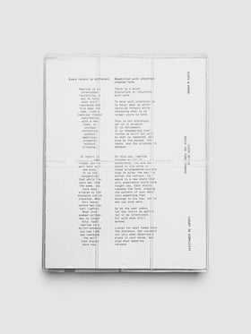 HP Classic Notebook cover in clear vinyl with six vertical pockets on the front and back, shown in use on a notebook.