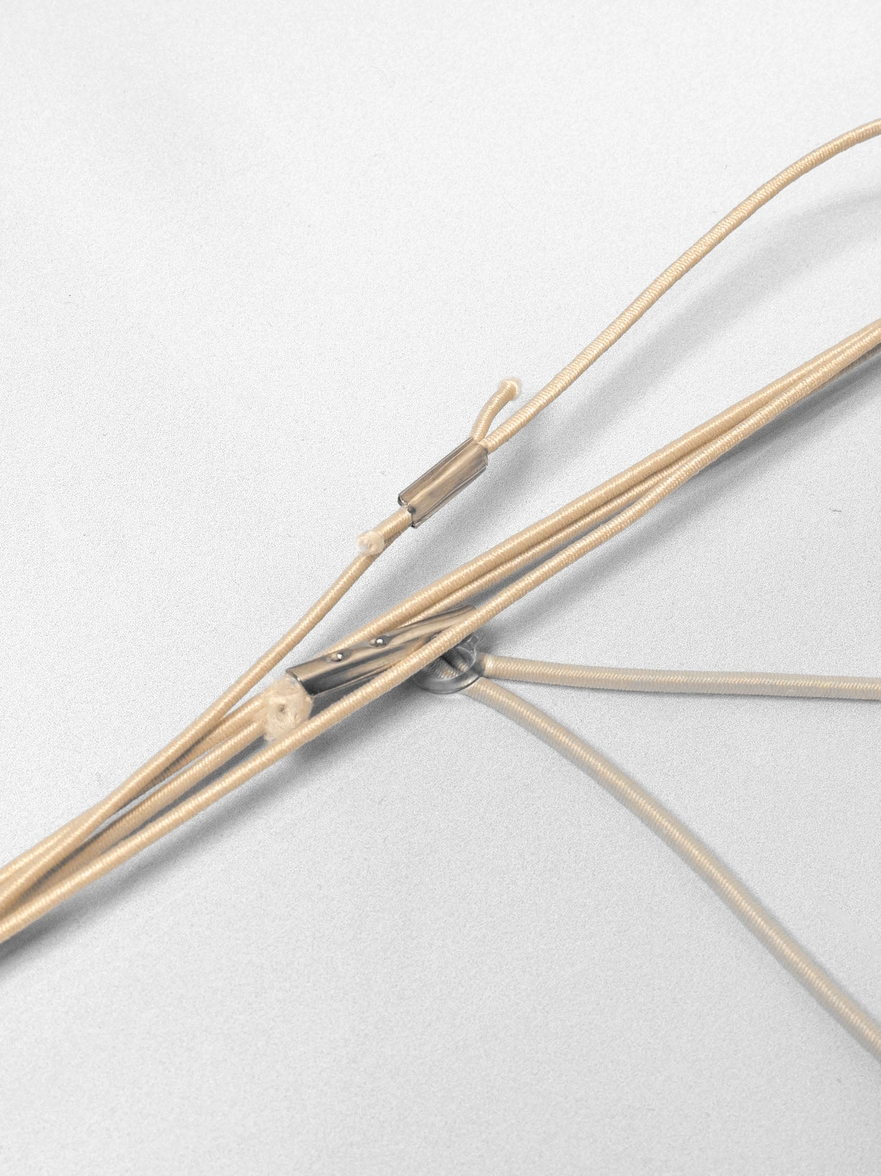 Close-up of the clear vinyl cover bands