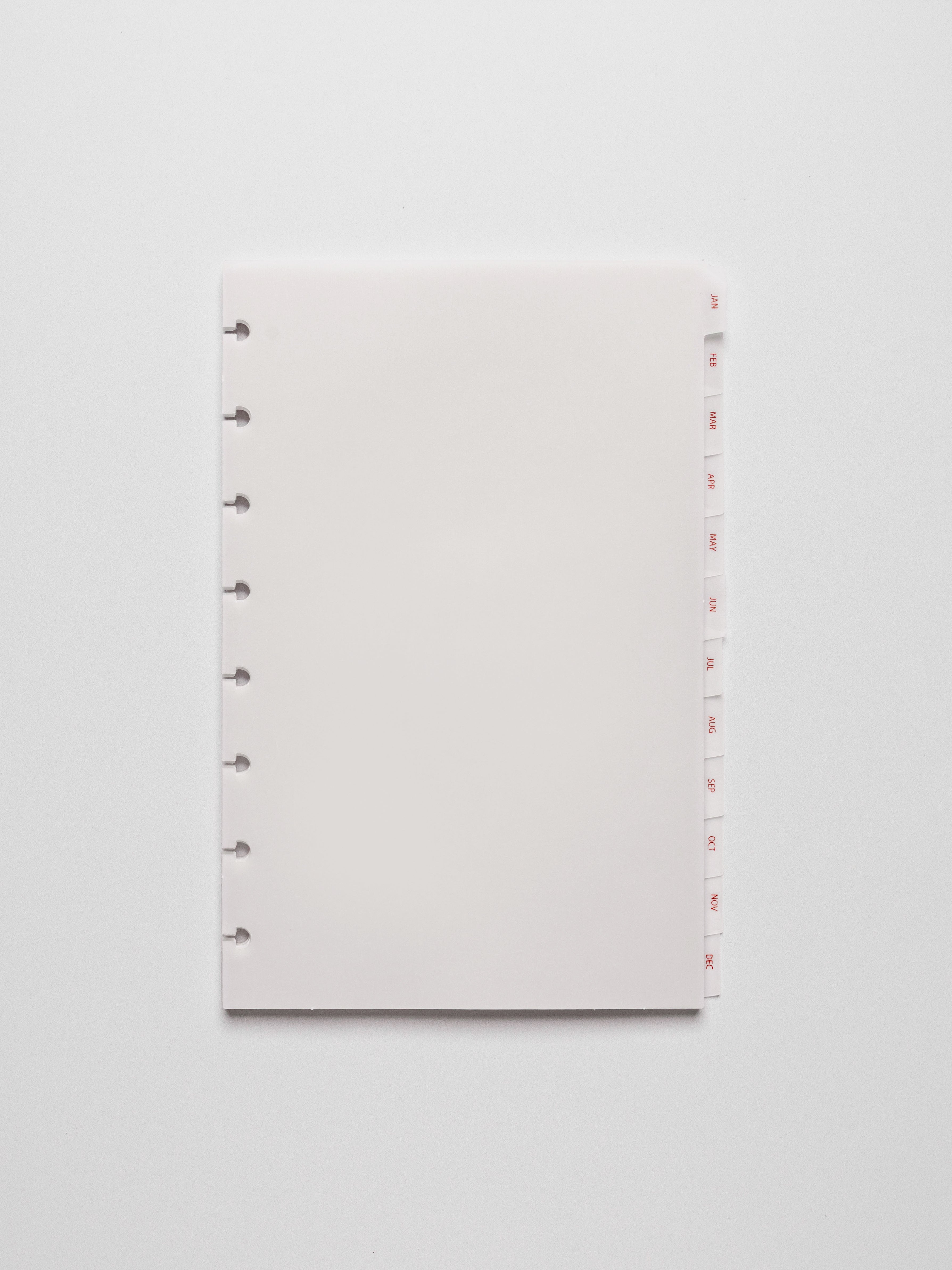 Half Letter vellum dividers shown on a neutral background.