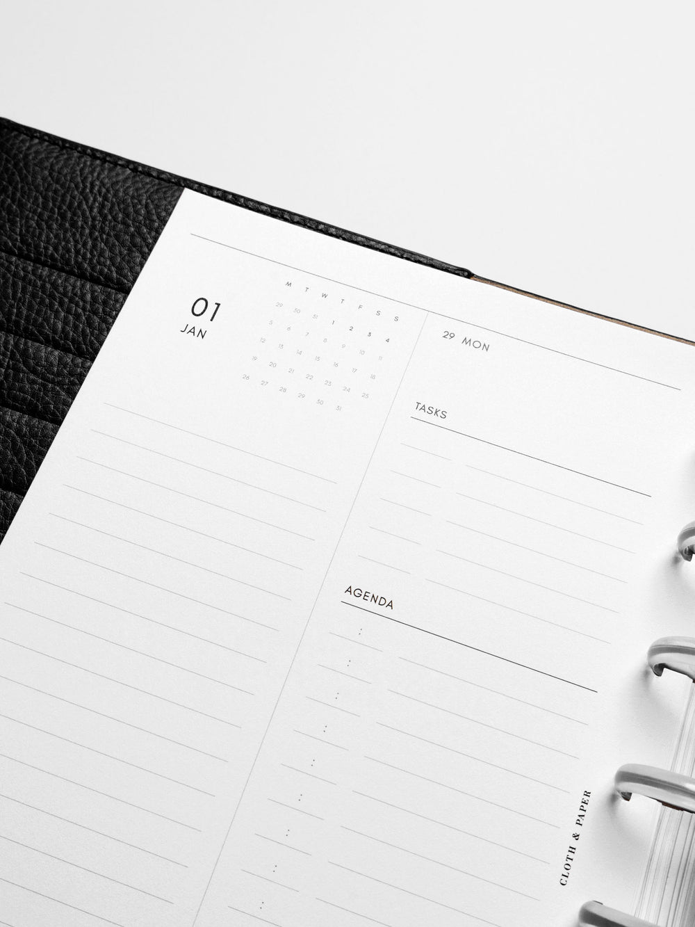 2026 Dated Daily Planner Insert | Monday Start | Cloth & Paper