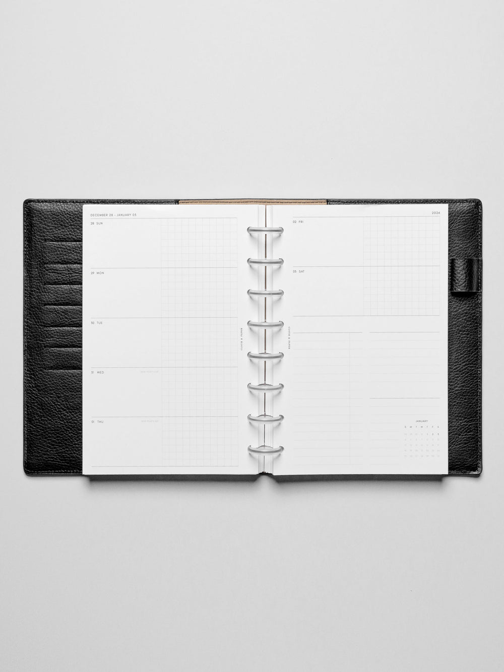 2026 Horizontal Weekly Planner Insert | Sunday Start | Cloth & Paper