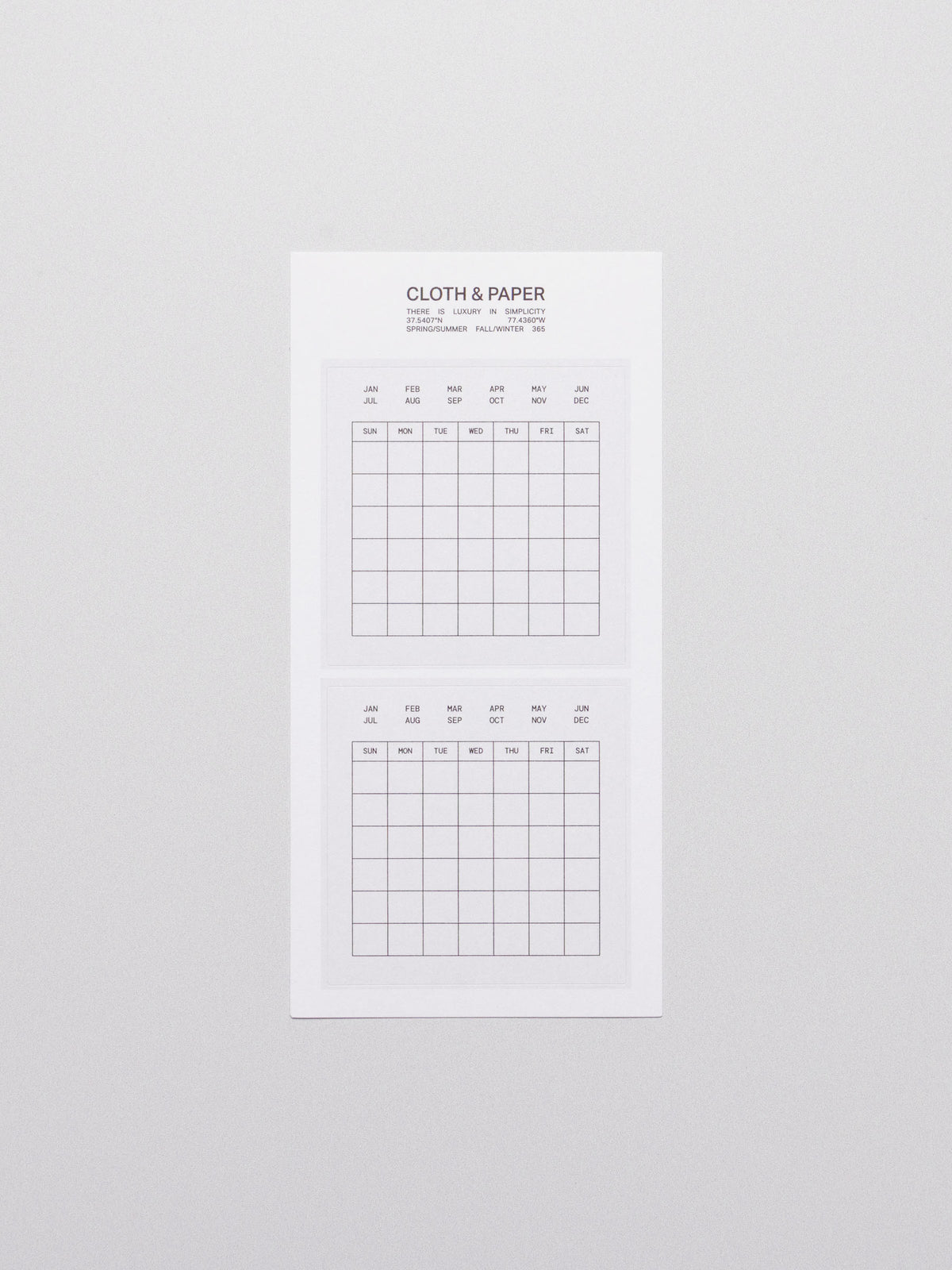 Label Planner Stickers | Calendar | Cloth & Paper