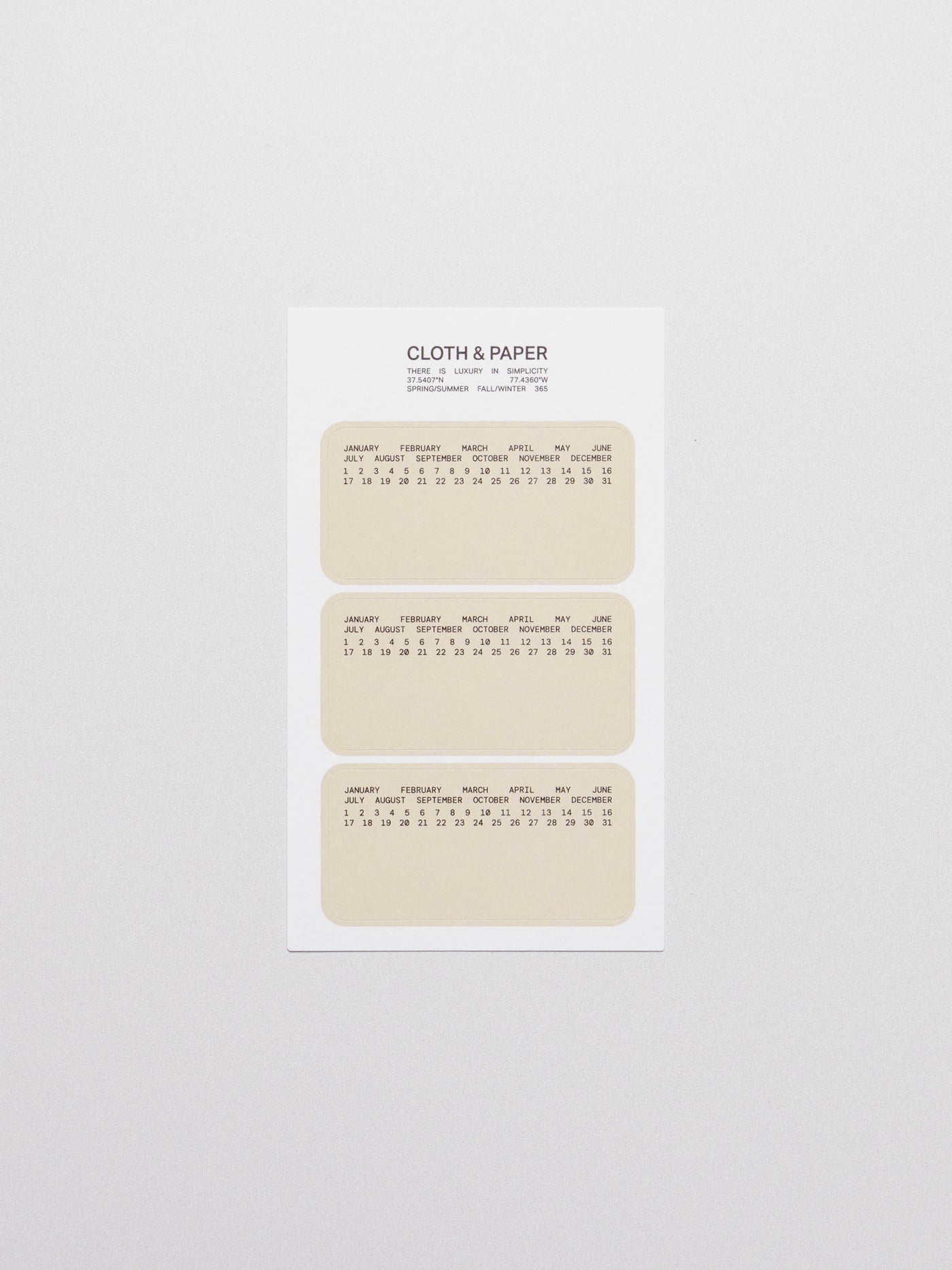 Label Planner Stickers | Note | Cloth & Paper
