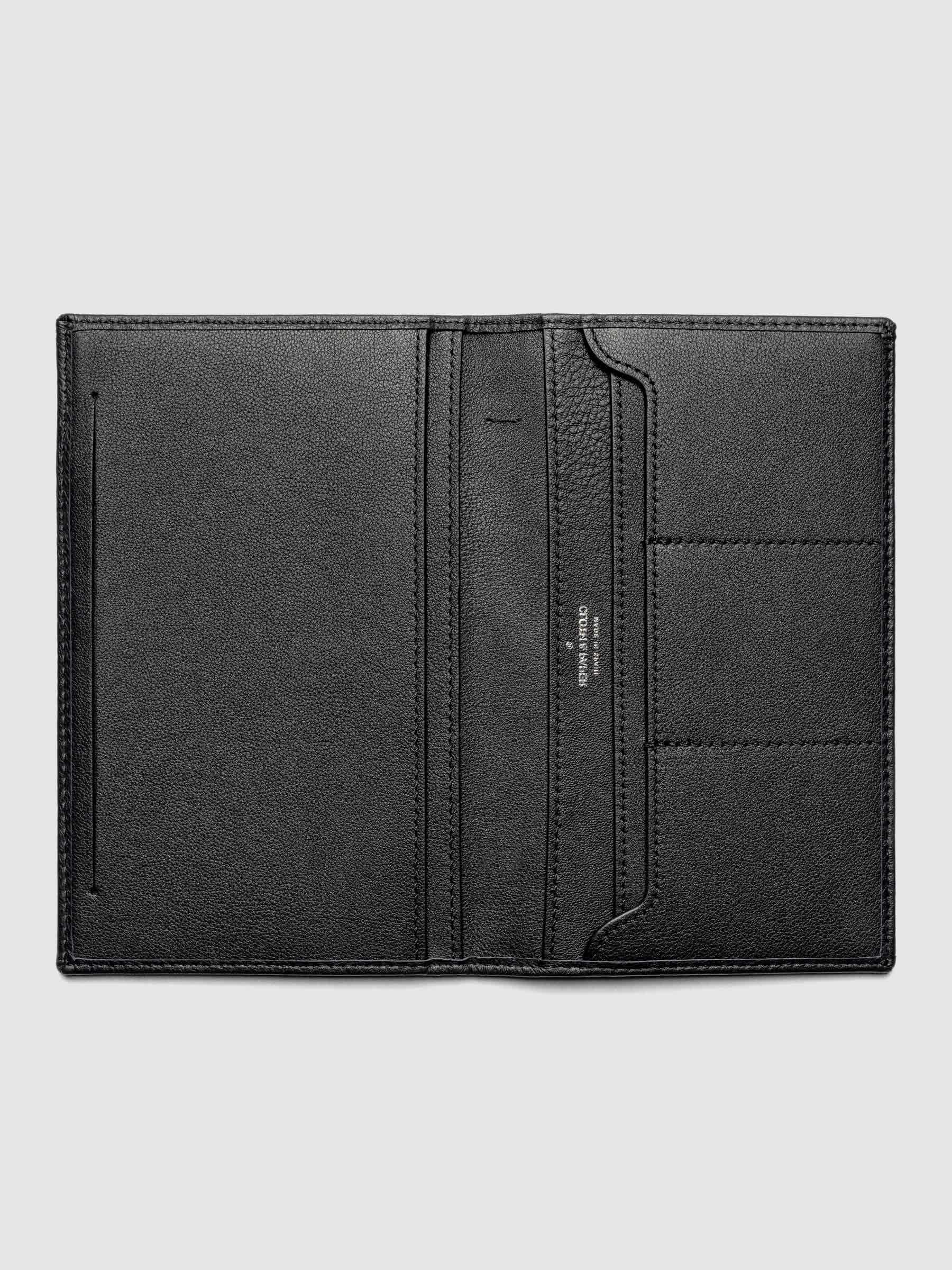 Nomada Wallet in Padrillo open and empty, showing full interior layout