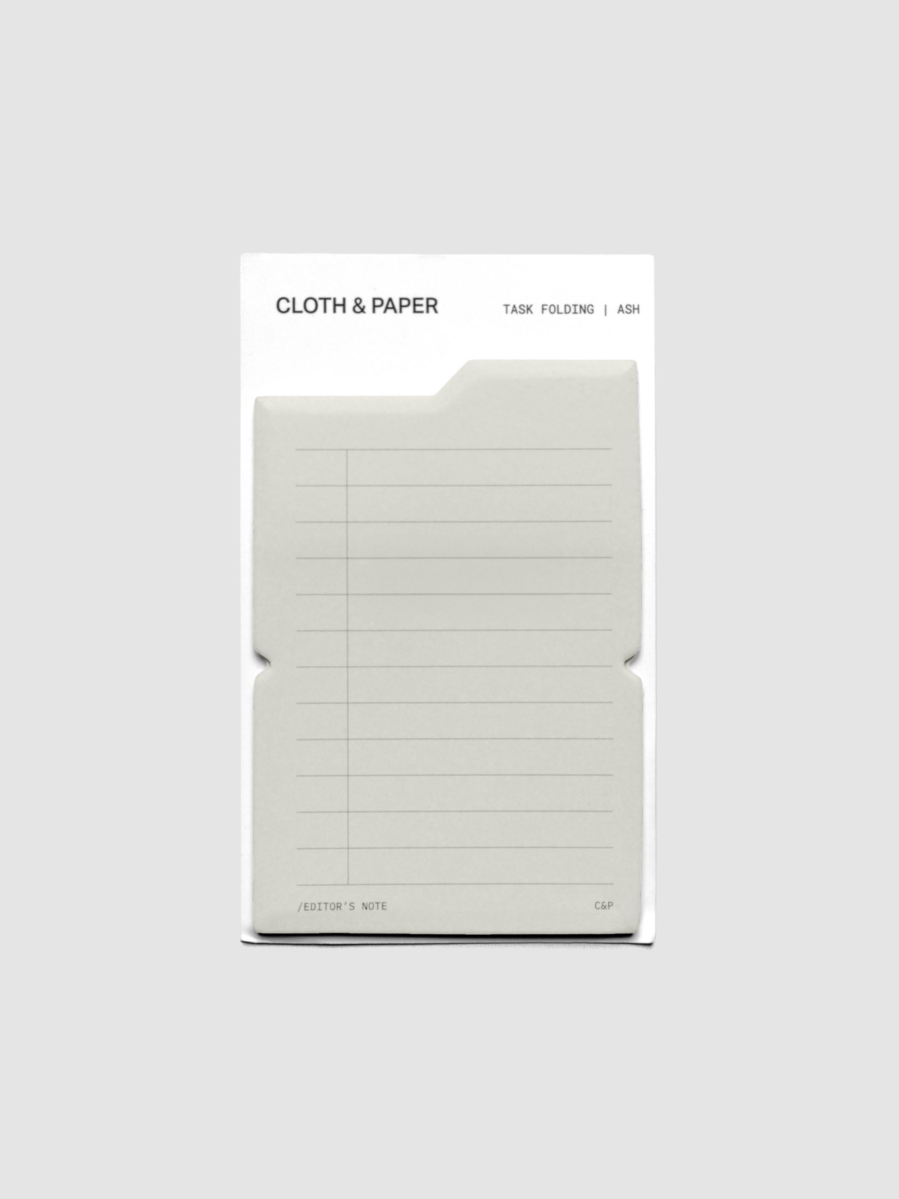 One set of Task Folding Sticky Notes shown on backing card.