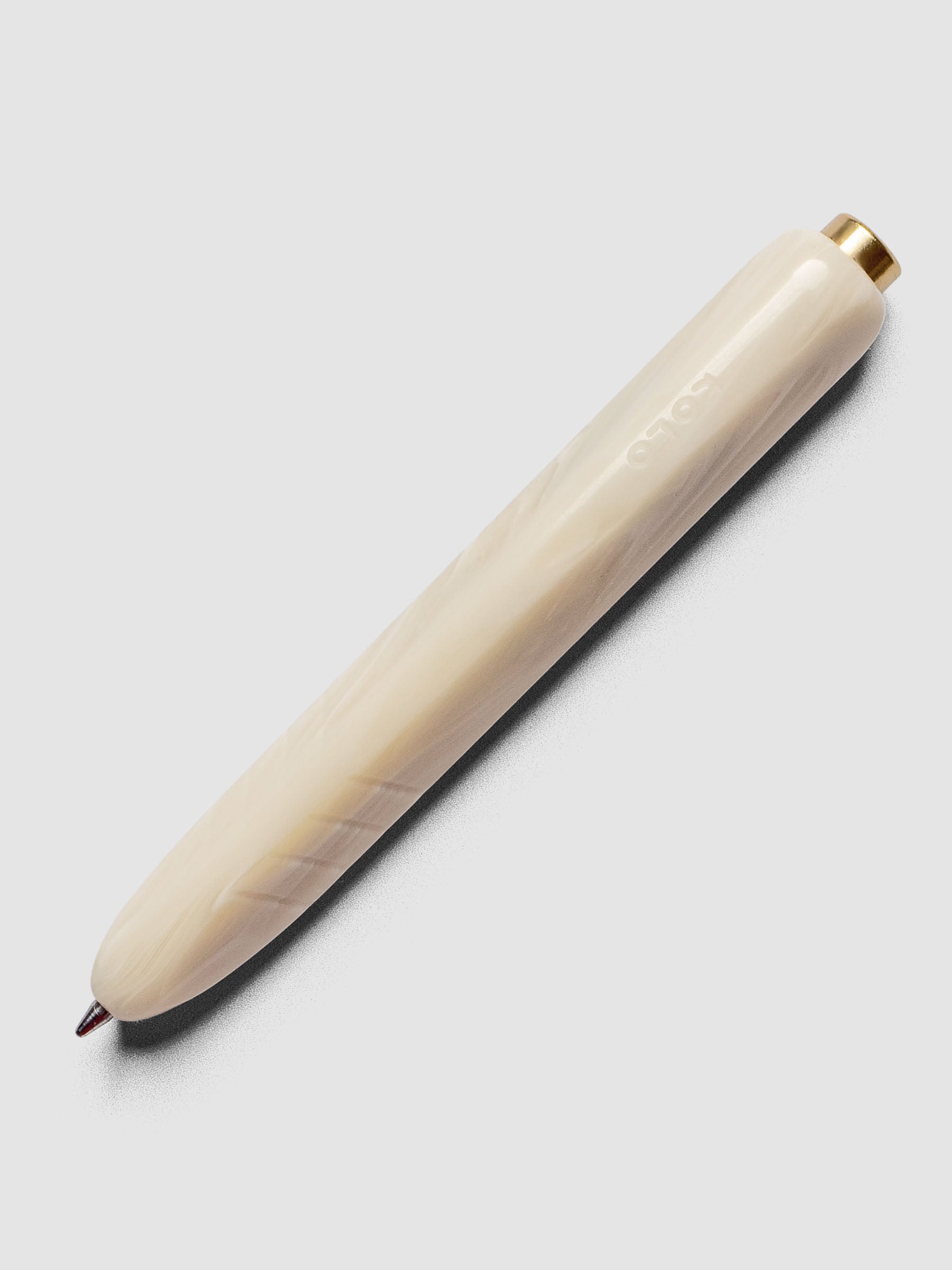 Kolo Tino Ballpoint Pen in option Mother with a cream colored body.