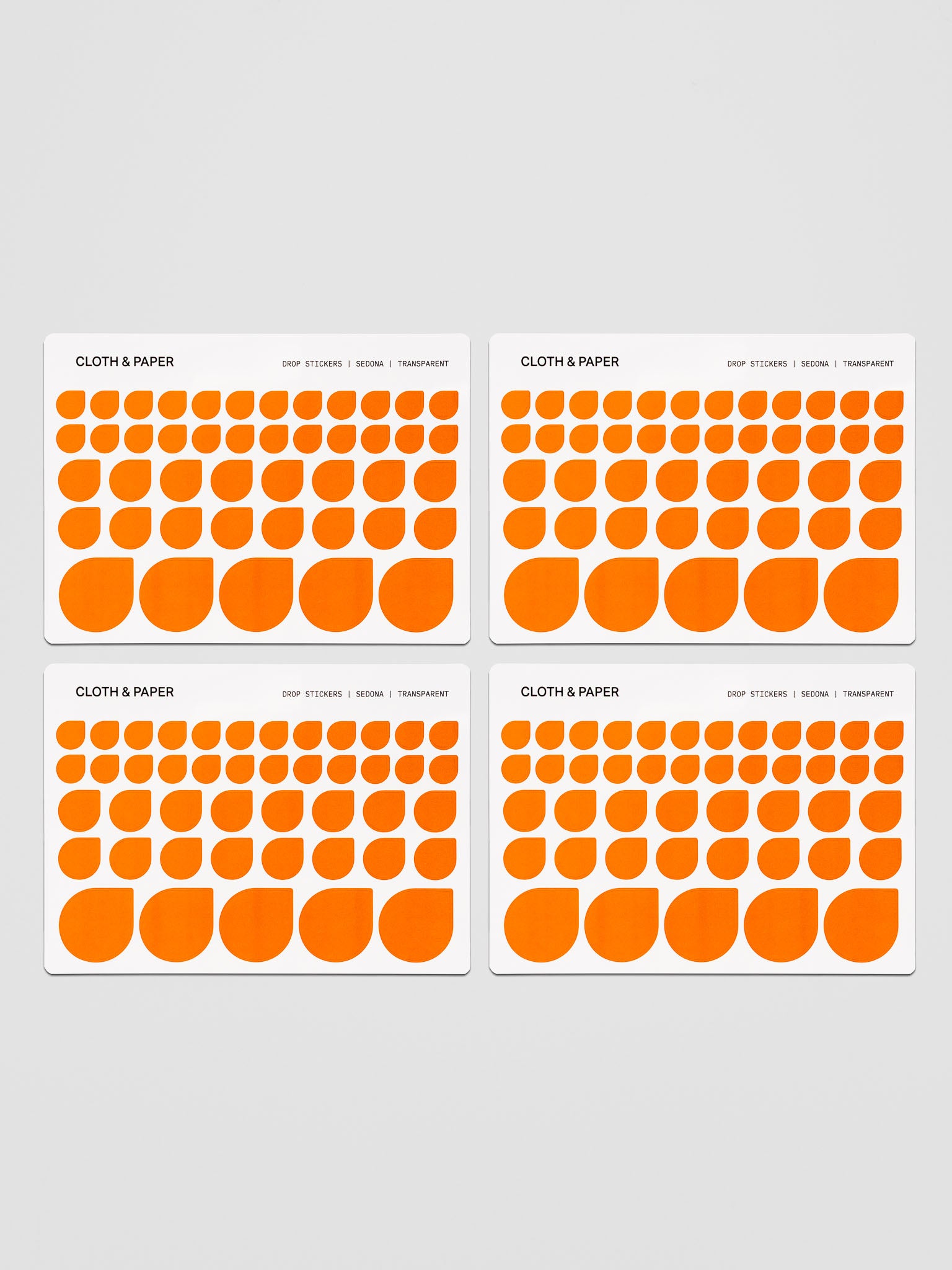 Transparent Drop Planner Sticker Set for Minimal Planning