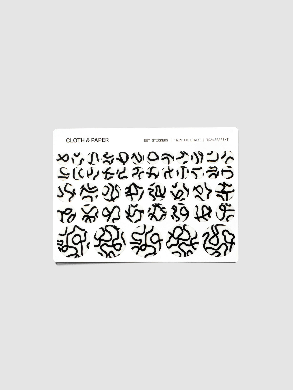 Dot Stickers | Twisted Lines | Planner Stickers | Cloth and Paper
