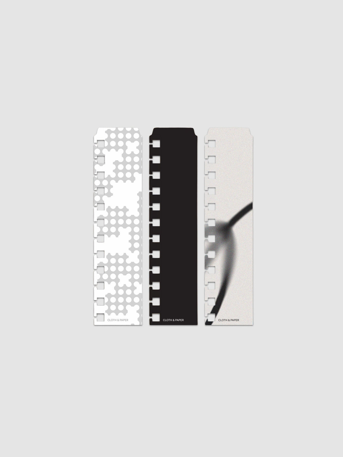 Narrow Page Marker Set in Punched Holes, Blurred Line and Avant Garde, CP Petite Spiral, three top tab page markers