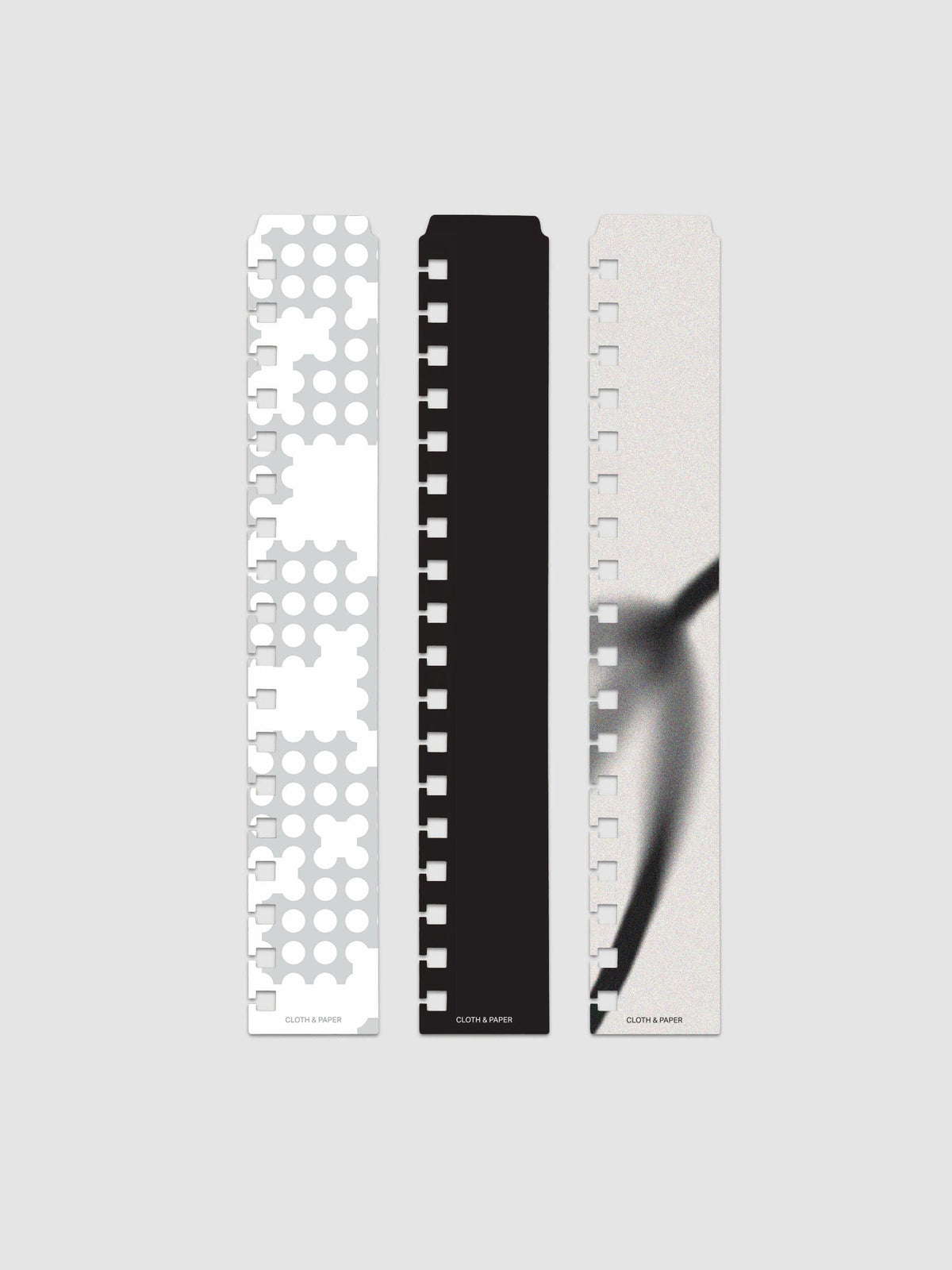 Narrow Page Marker Set in Punched Holes, Blurred Line and Avant Garde, HP Classic Spiral, three top tab page markers