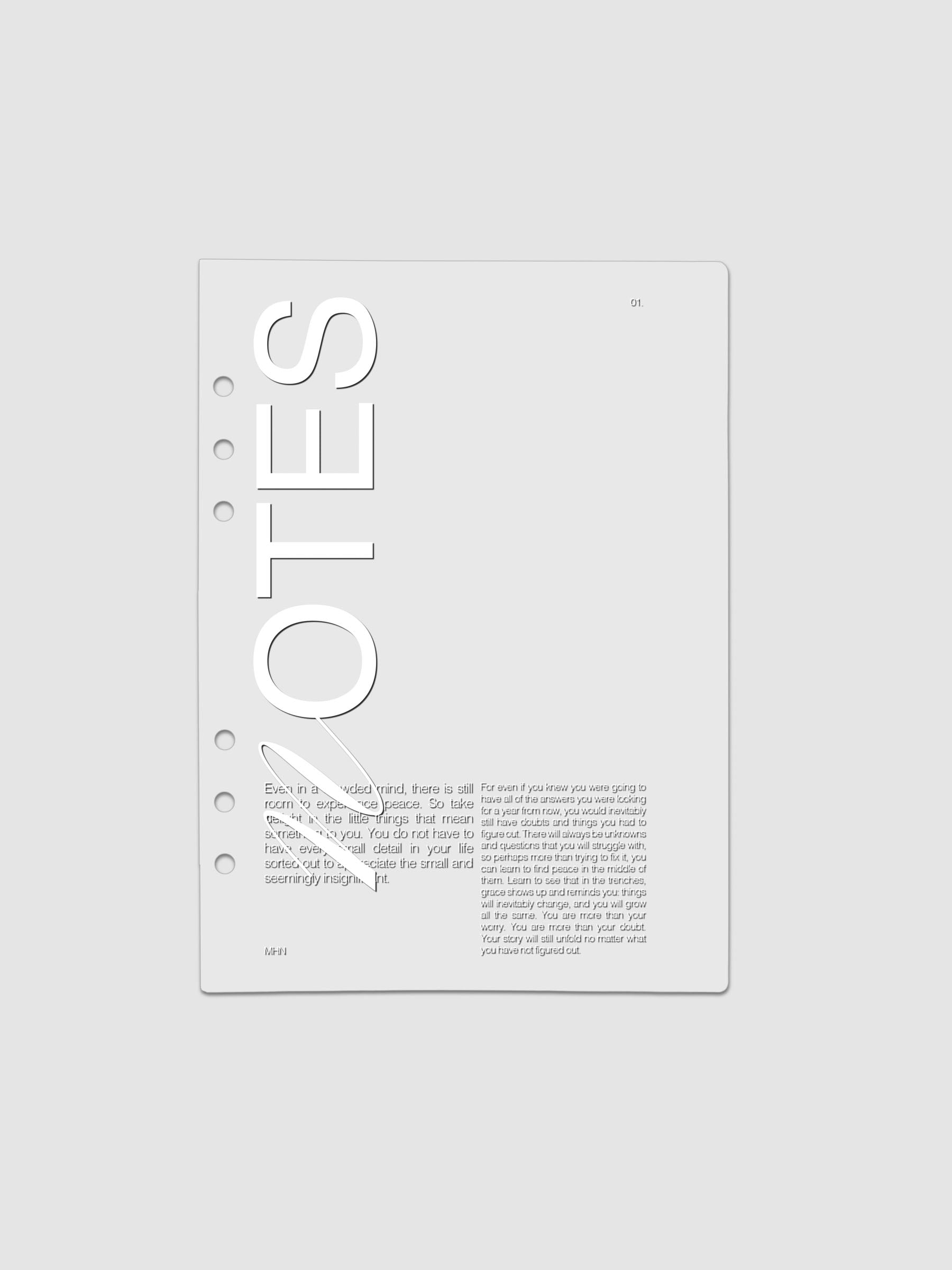 Clear plastic planner cover with white printed text shown pre-punched for A5 6-ring planners.