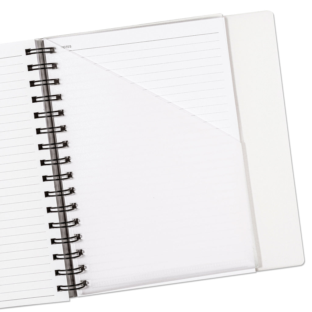 A5 Spiral folder in use inside a lined notebook
