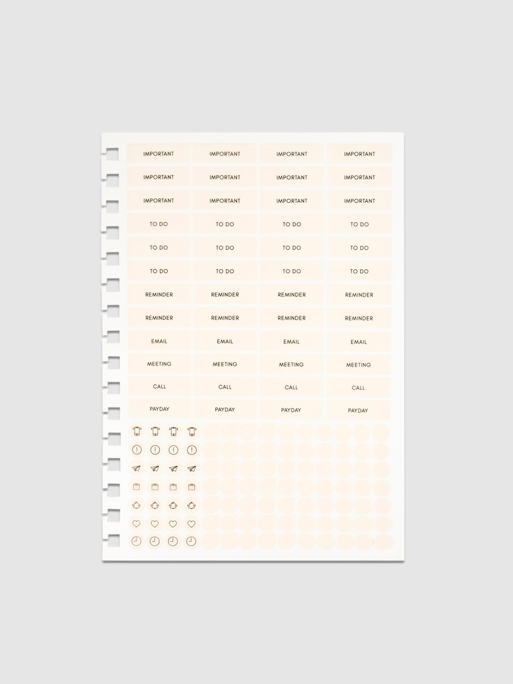Planner stickers on a neutral background.