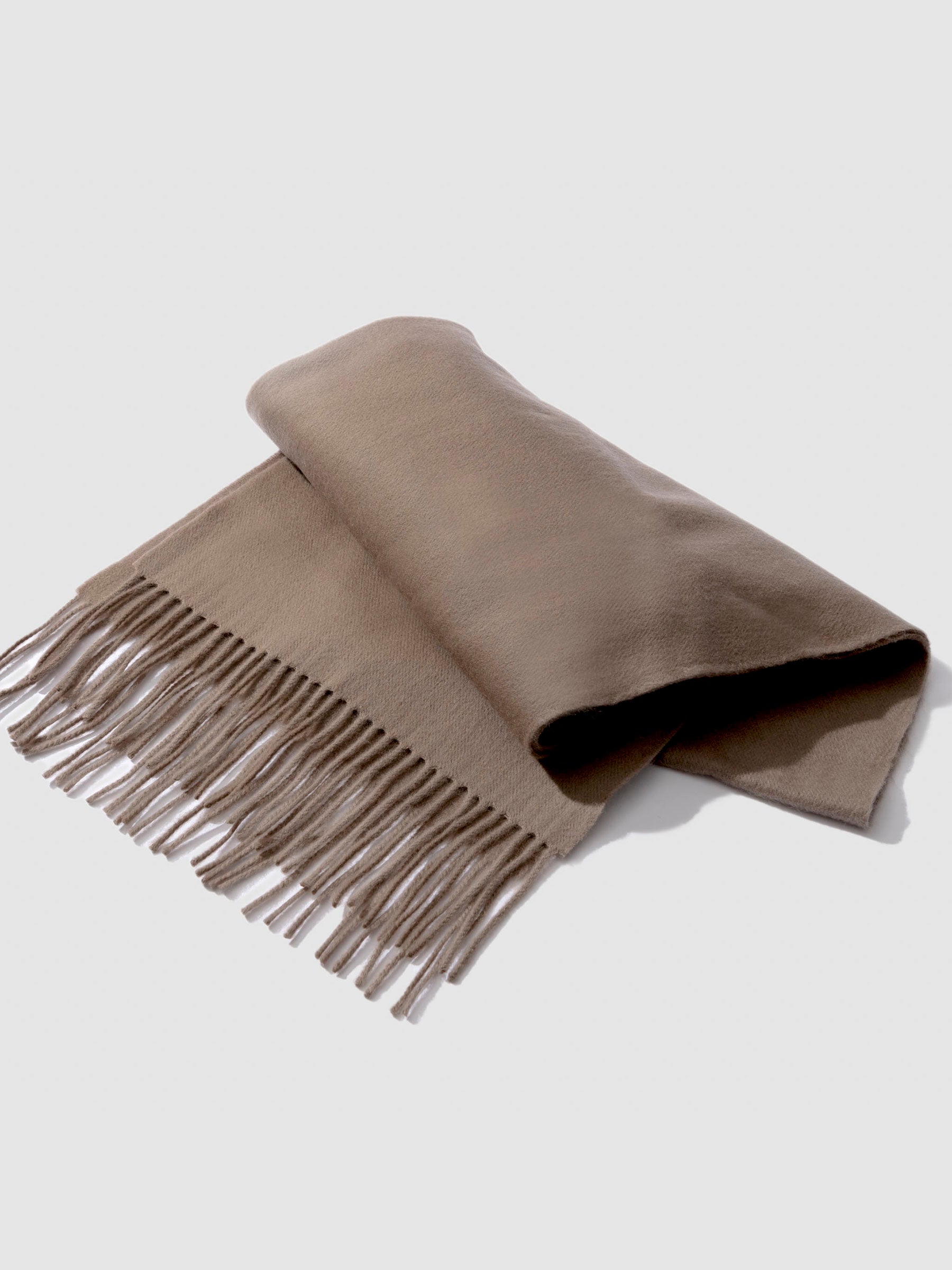 Aesthete Merino Scarf, Cloth and Paper. Scarf shown on a neutral background.