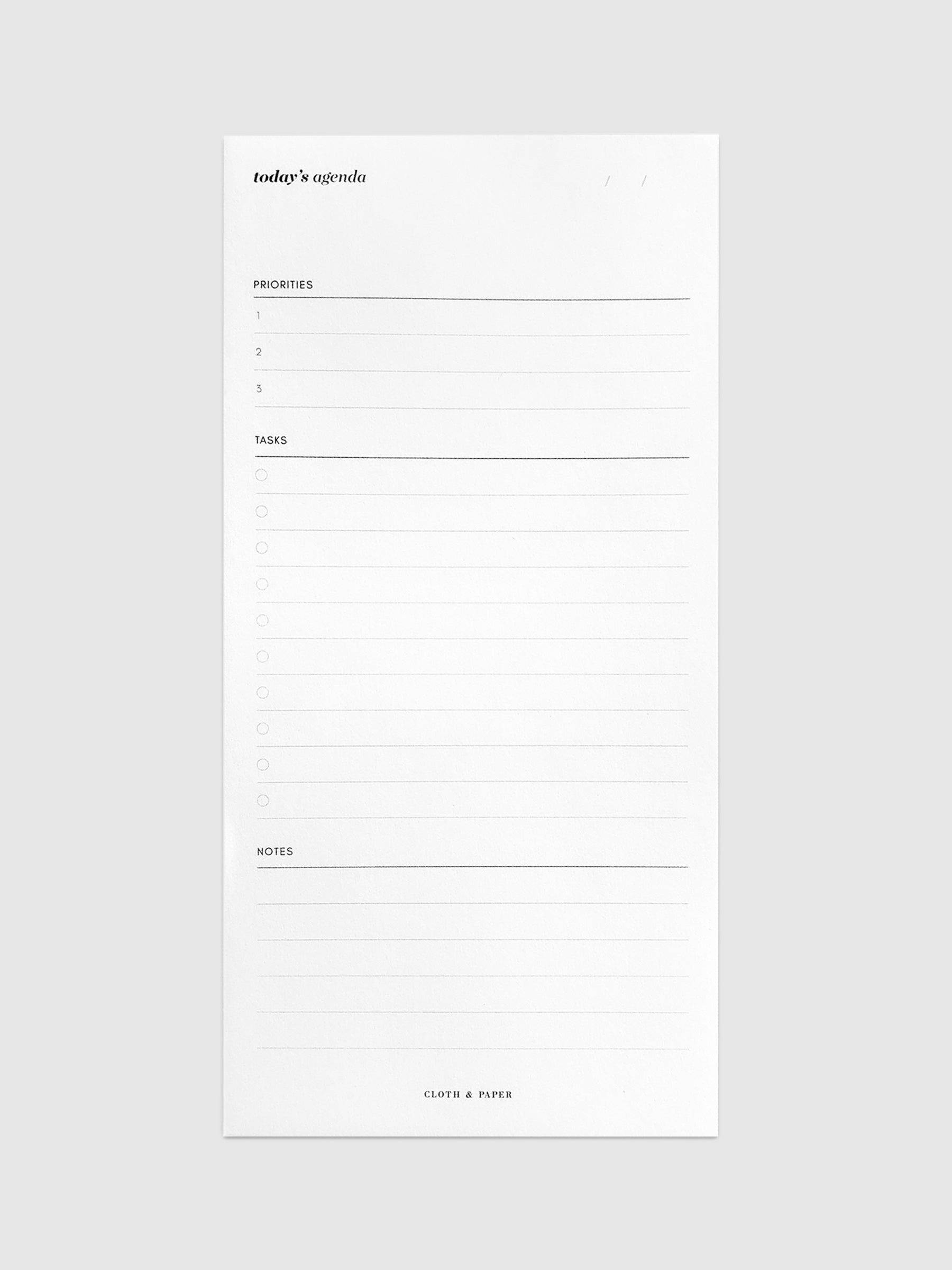 Agenda Notepad | Cloth & Paper