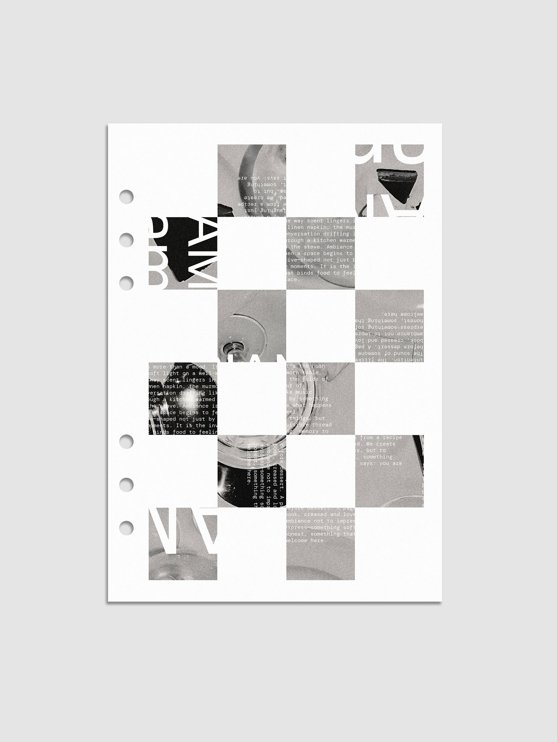 Digital mockup of Ambiance Planner Dashboard Trio in A5