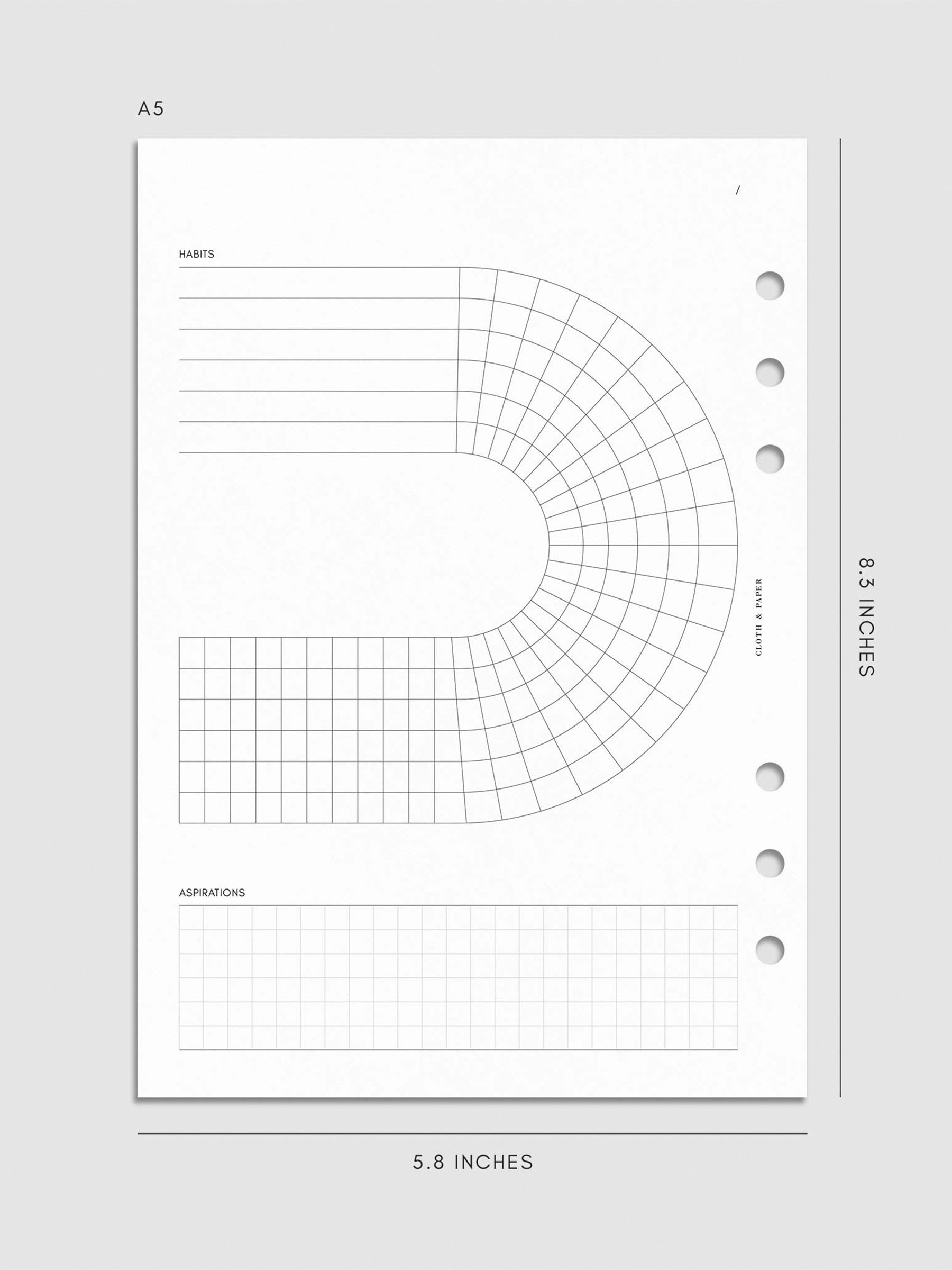 Digital mockup of insert in A5.