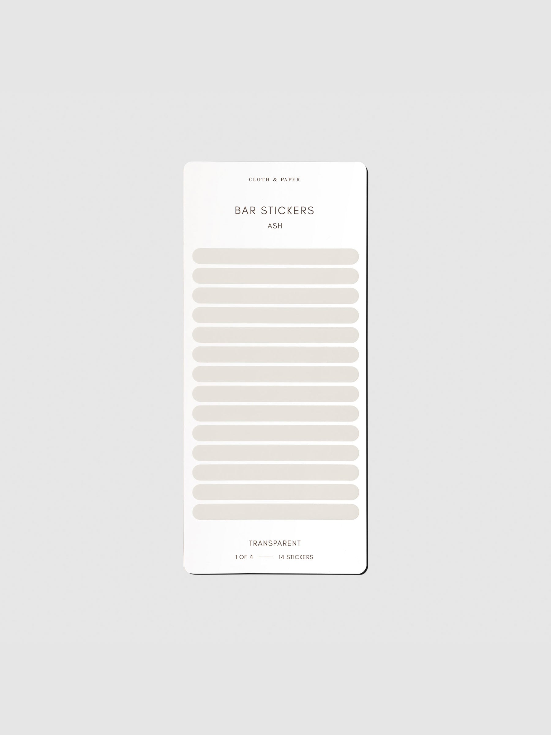 Bar Planner Sticker Set | Cloth & Paper