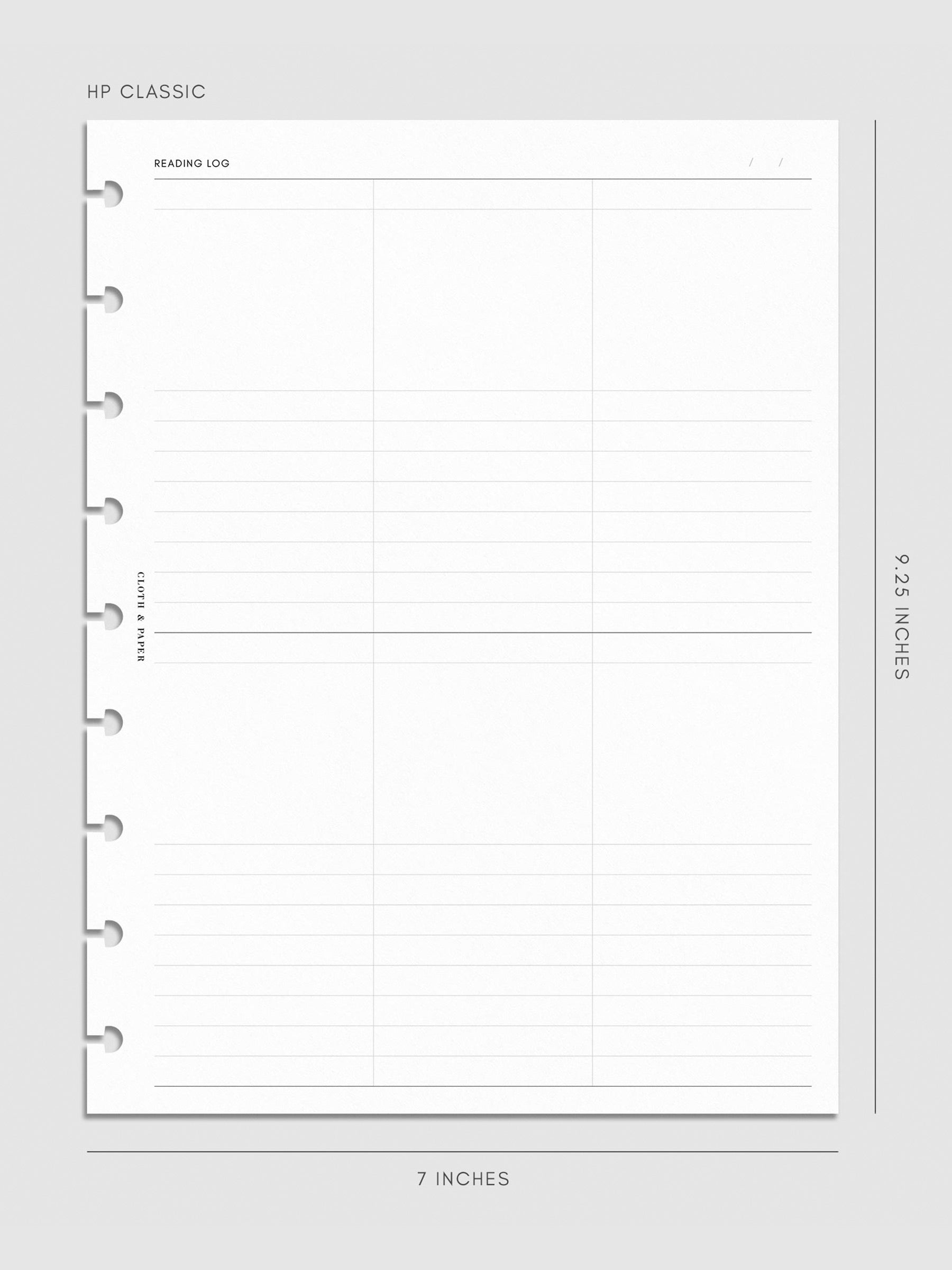 Digital mockup of insert in HP Classic.