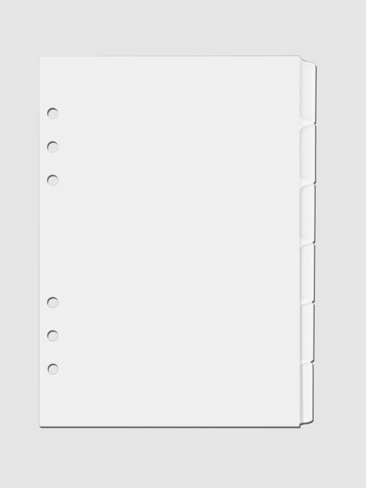 Blank Side Tab Planner Dividers | Low Profile | Matte | Cloth & Paper