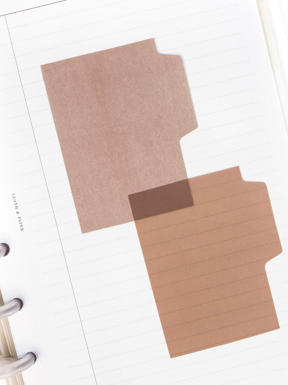Blank Tab Sticky Note Set | Cloth & Paper