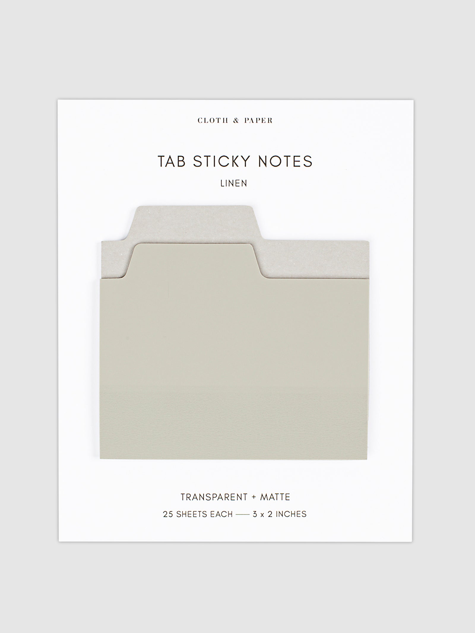 Blank Tab Sticky Note Set | Cloth & Paper