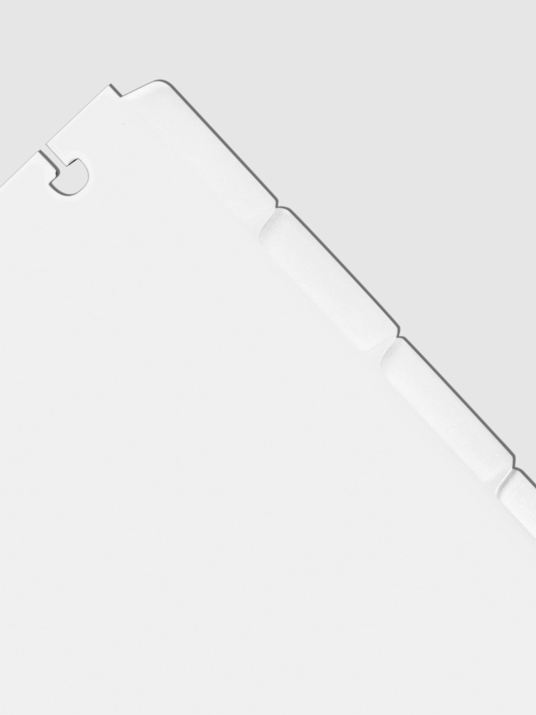 Closeup of dividers on a neutral background.