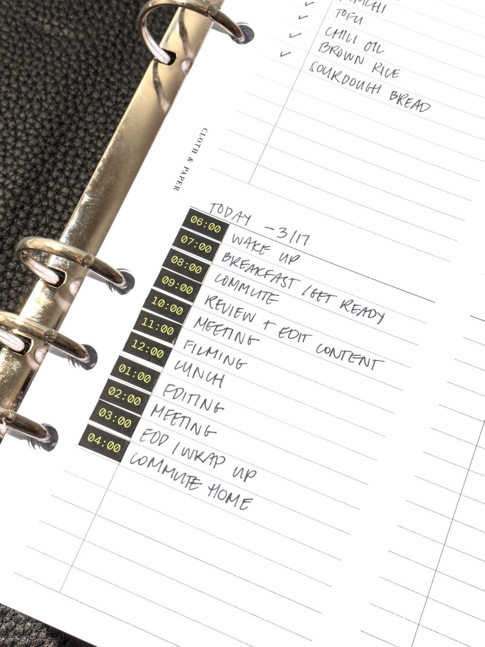 Checklist Planner Inserts | Cloth & Paper