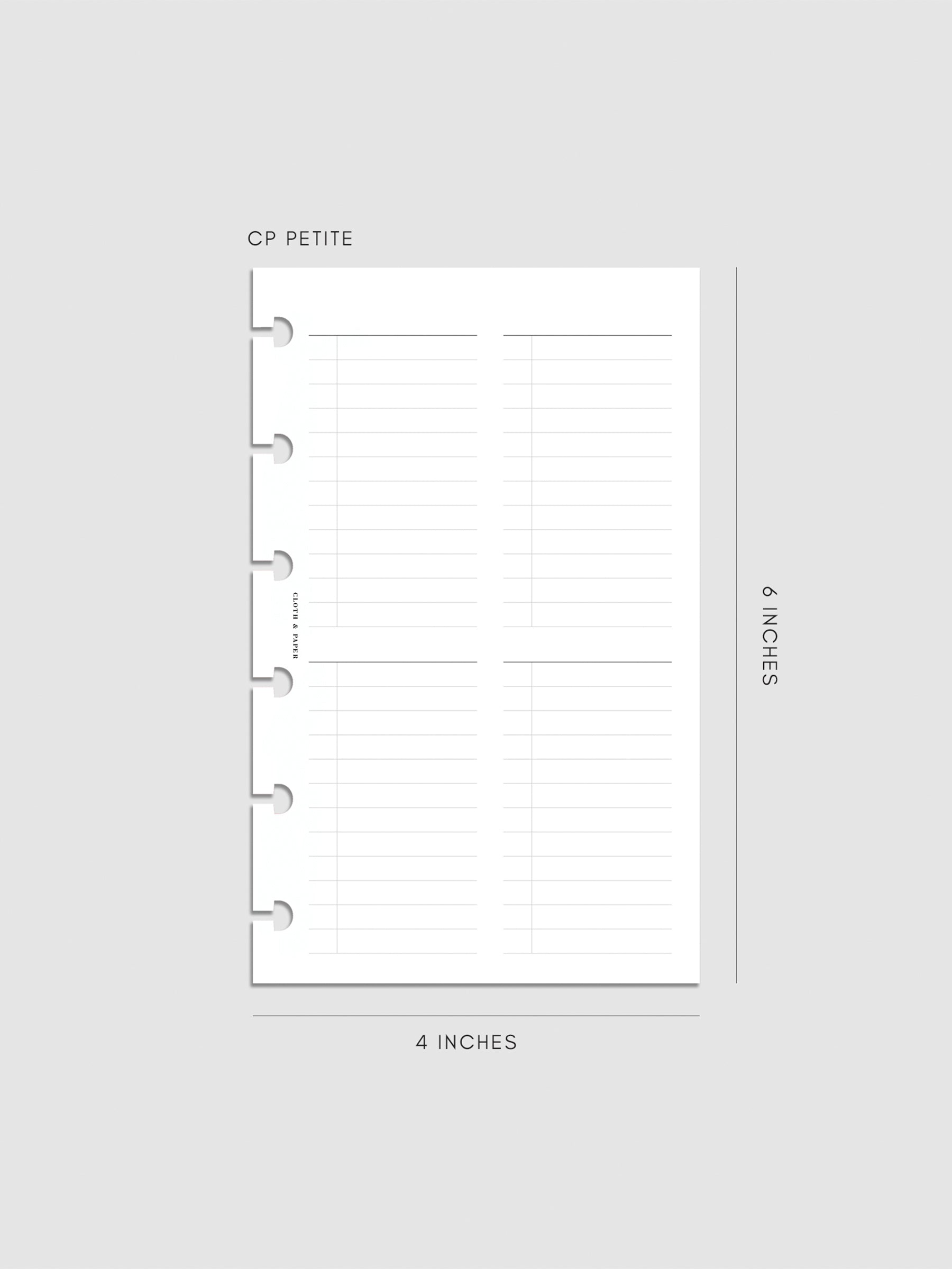 Digital mockup of insert in CP Petite.