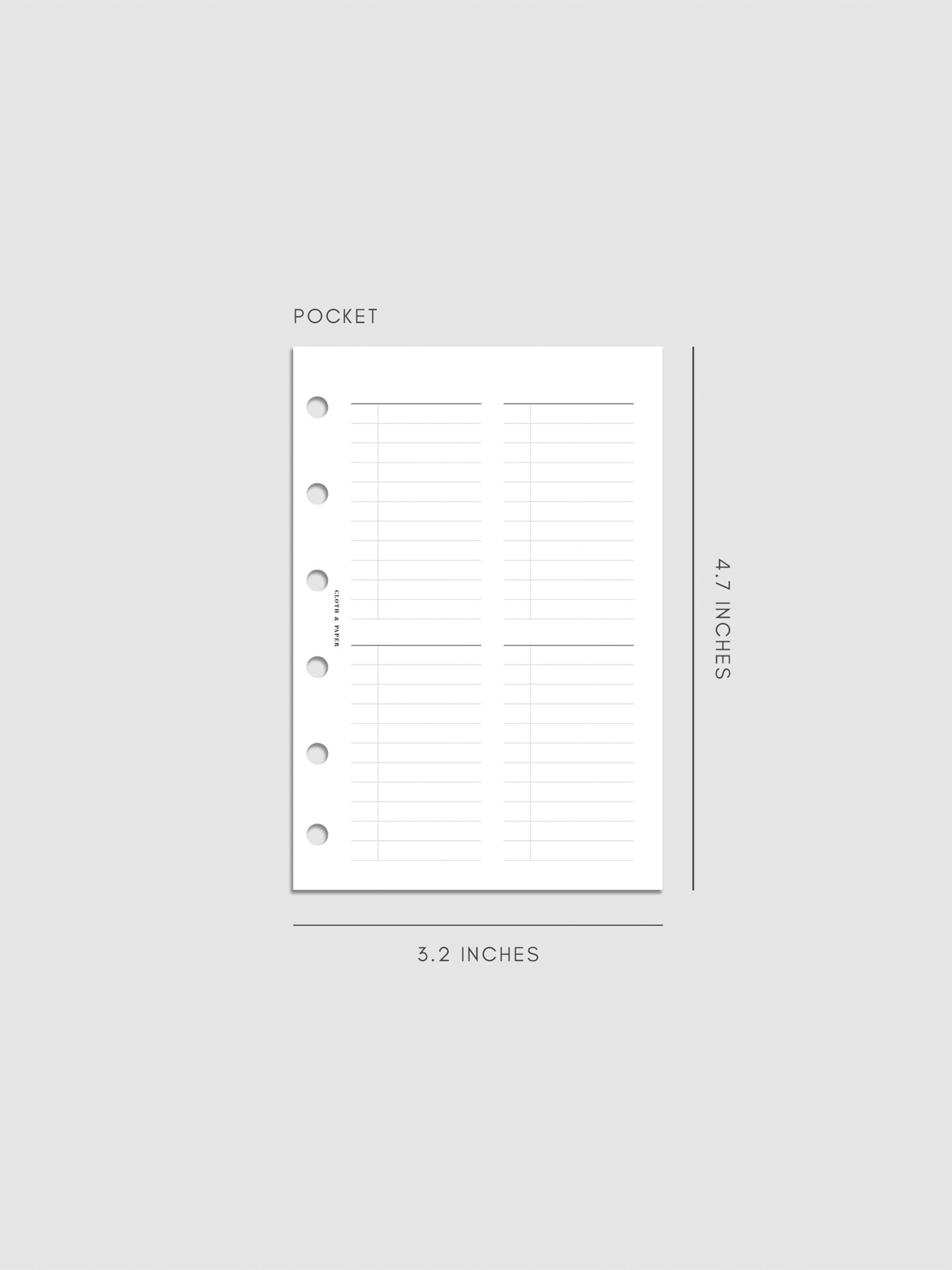 Digital mockup of insert in Pocket.