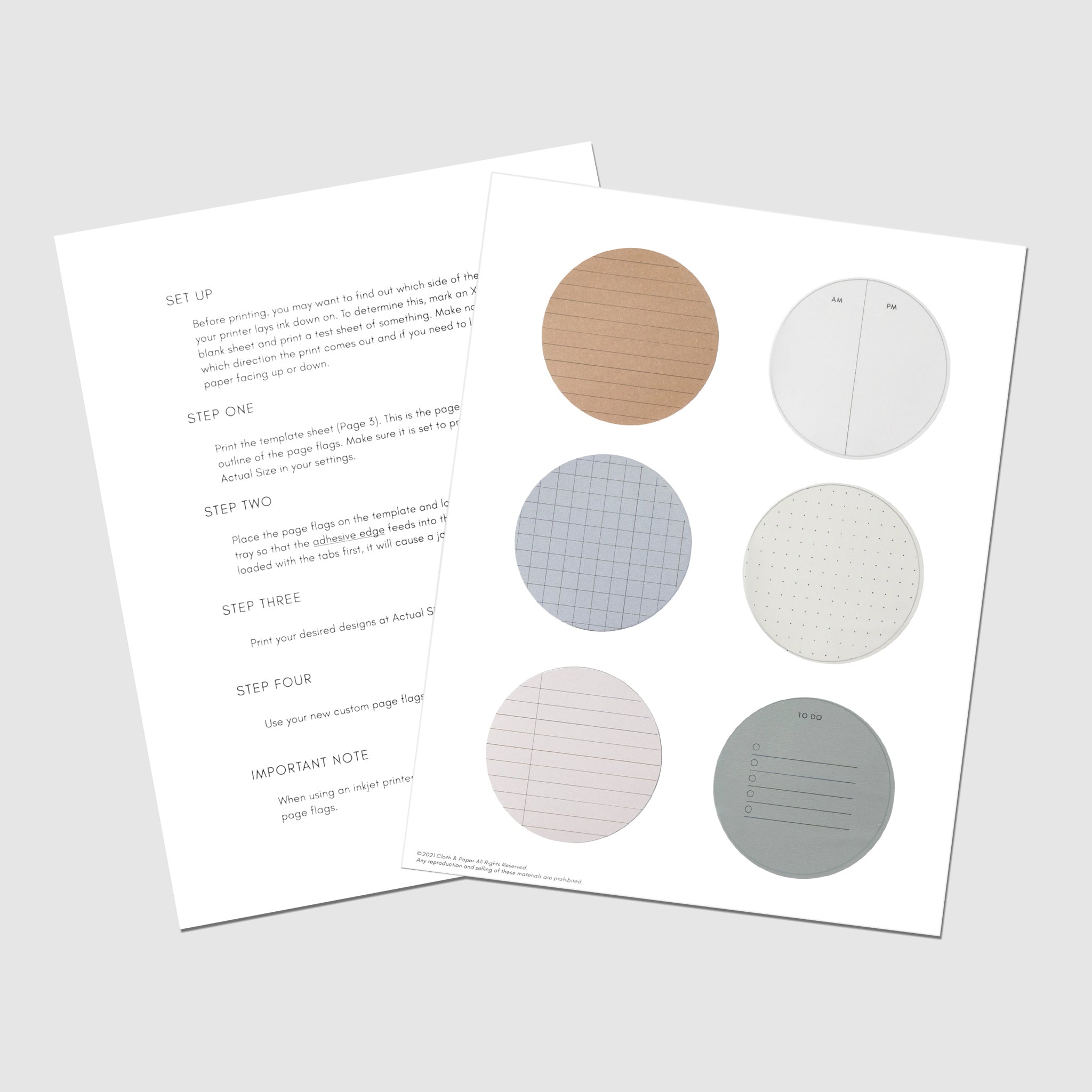 Circle Sticky Note Printable | Essentials | Cloth & Paper – CLOTH & PAPER