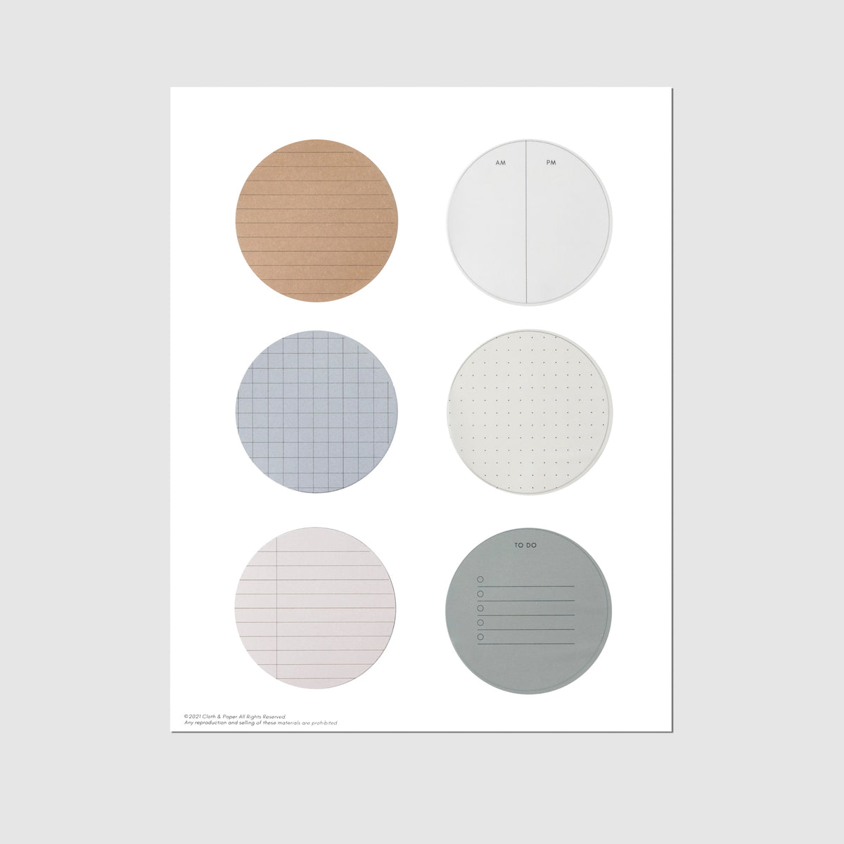 Circle Sticky Note Printable | Essentials | Cloth & Paper – CLOTH & PAPER