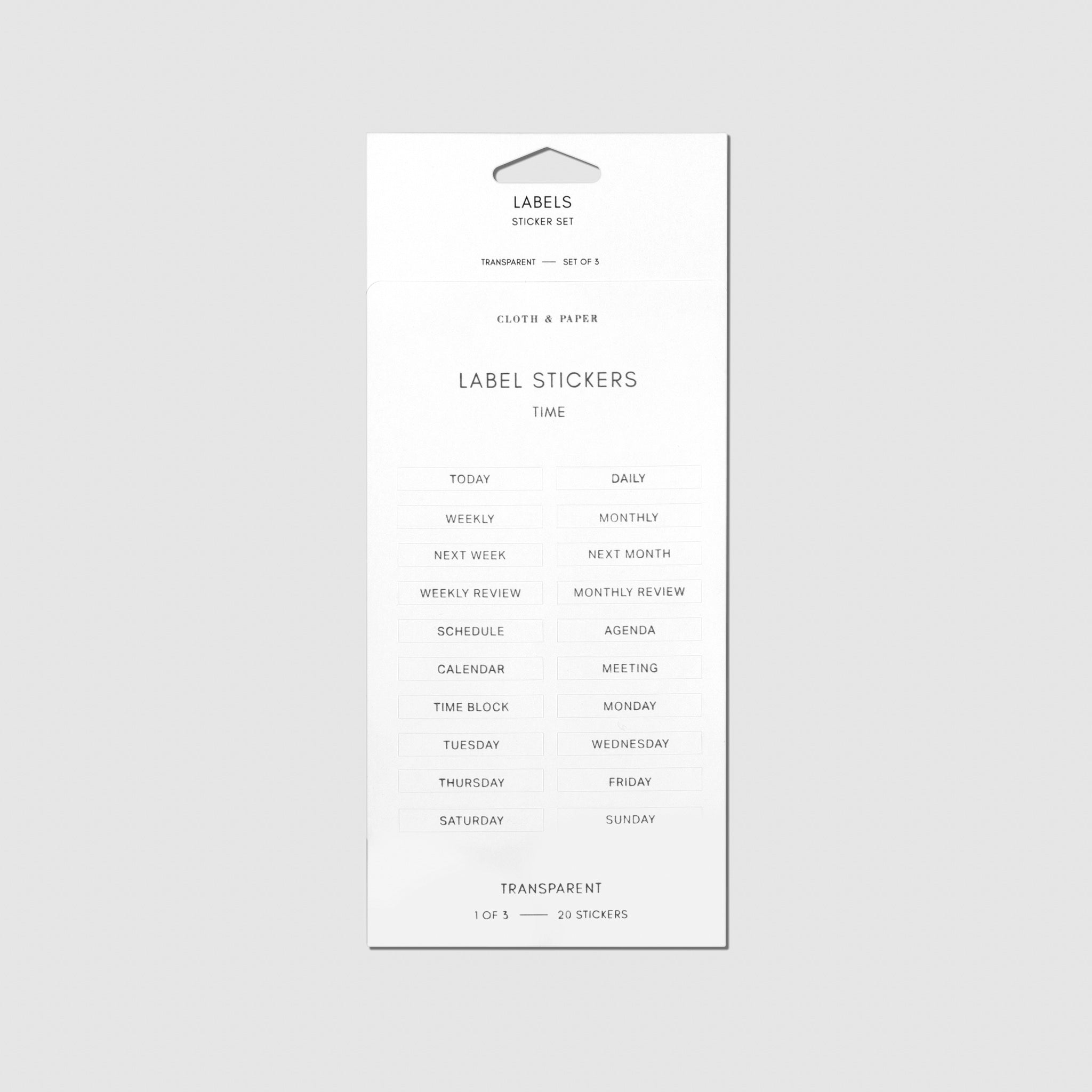 Clear Label Stickers | Cloth & Paper – CLOTH & PAPER